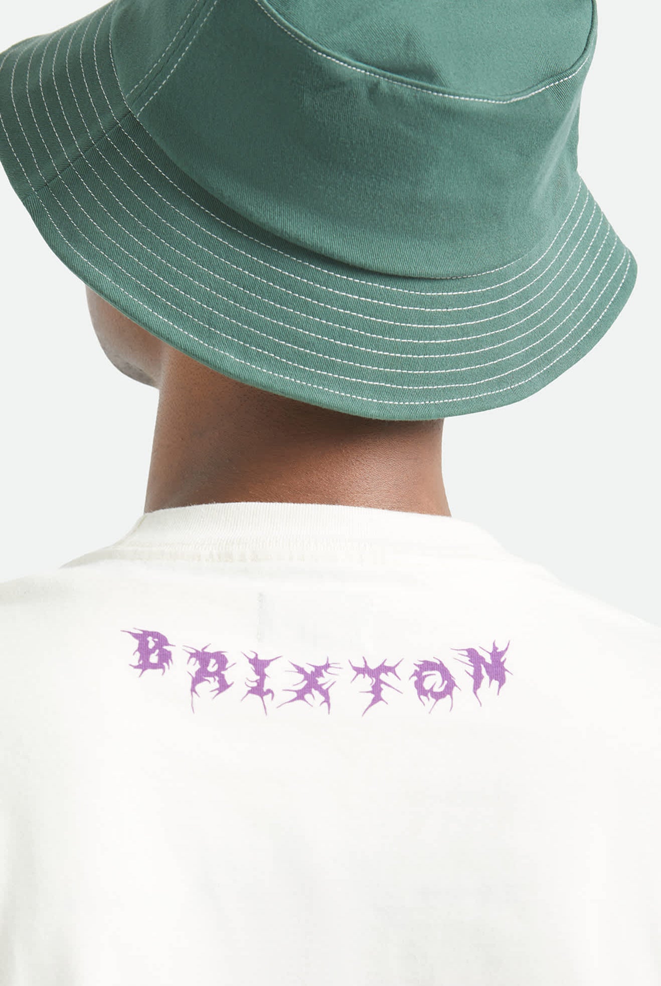 Men's Zephyr Short Sleeve Oversized Shirt in the color Cream - Additional Fit image