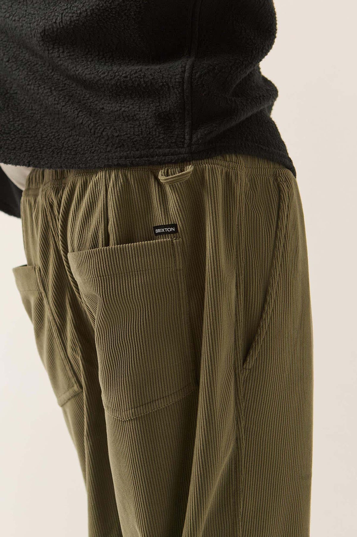 Men's Everyday E-Waist Corduroy Pant in the color Olive Surplus Corduroy - Men's Side View