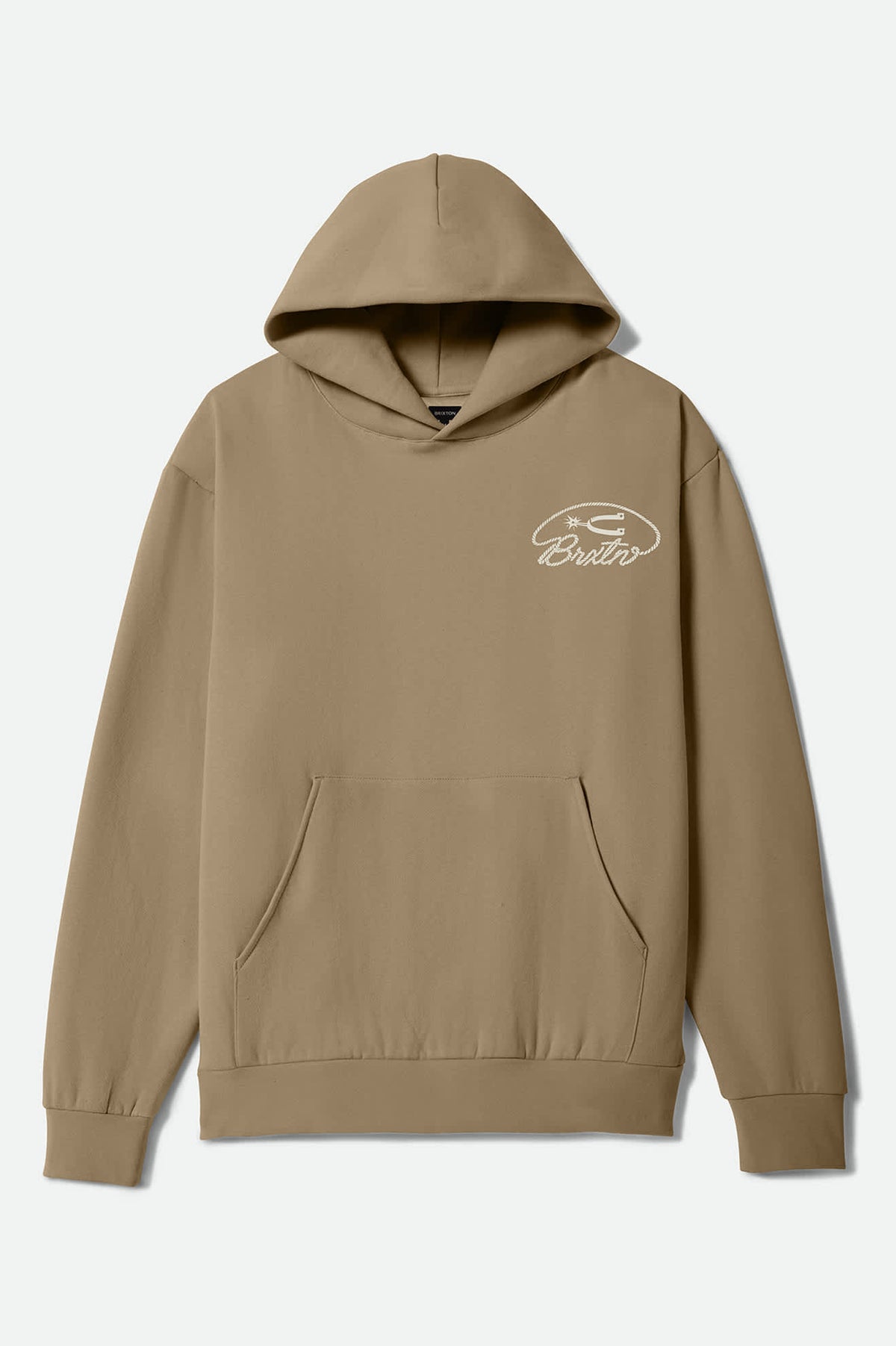 Men's Larkspur Hoodie in the color British Khaki - Front Product View