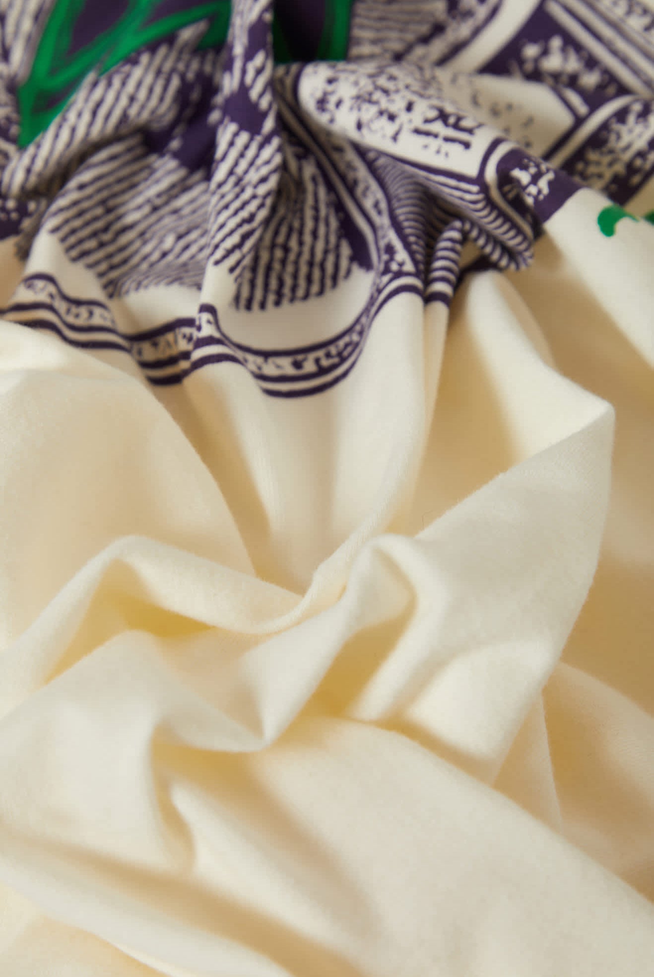 Men's Tune Out Short Sleeve Cropped Shirt in the color Cream - Additional Laydown image