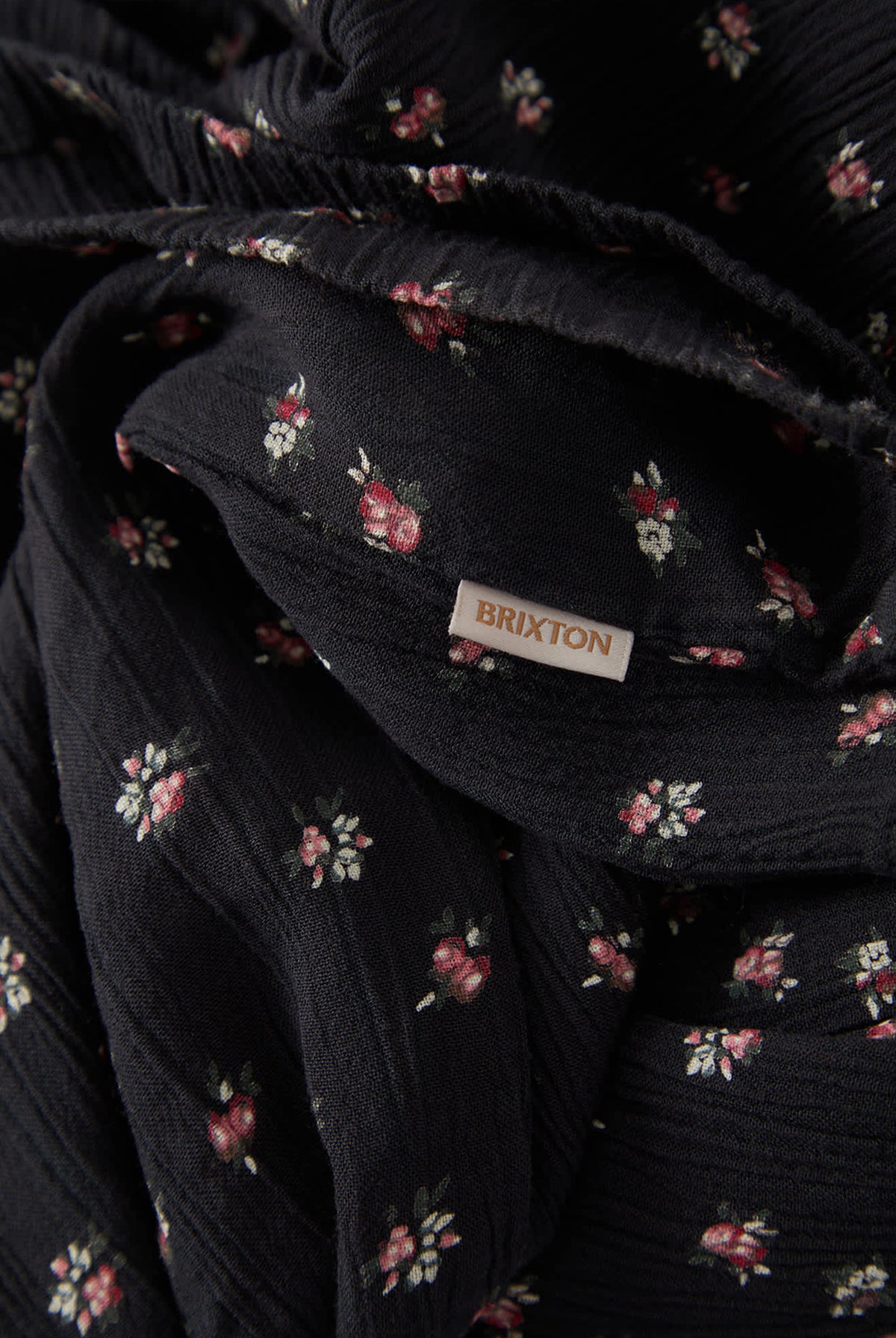 Women's The Molly Silky Dress in the color Black Ditsy Floral - Additional Laydown image