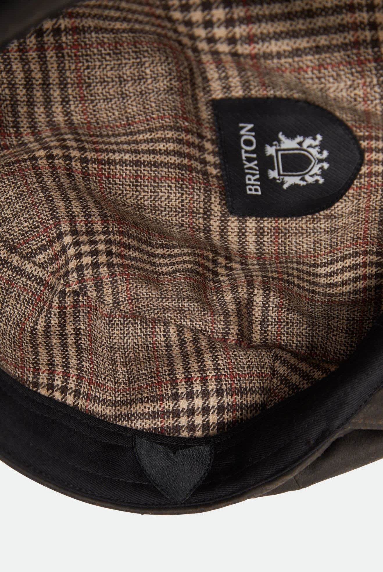 Unisex Brood Baggy Flannel Snap Cap in the color Brown Faux Leather - Additional Laydown image