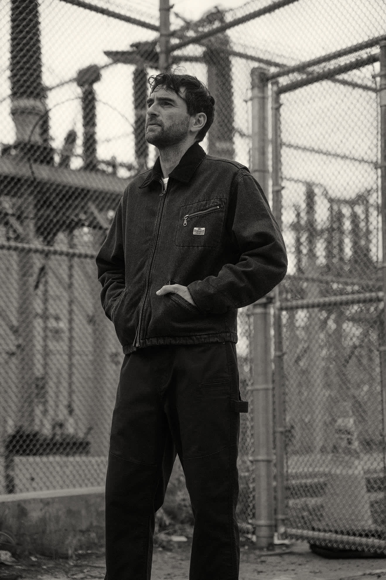 Men's Altered Threads Lined Garage Jacket in the color Medium Wash Denim - Men's Lifestyle image