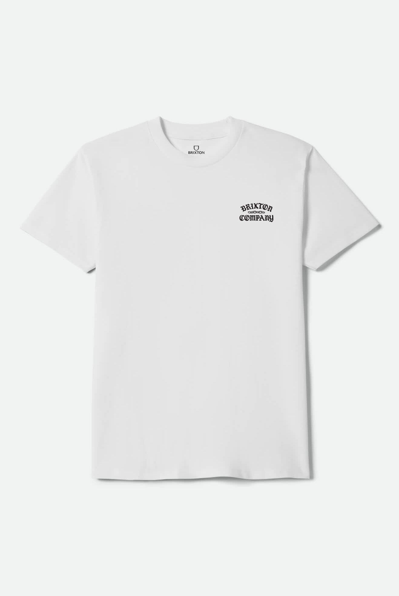 Men's Chains Short Sleeve Shirt in the color White - Front Product View