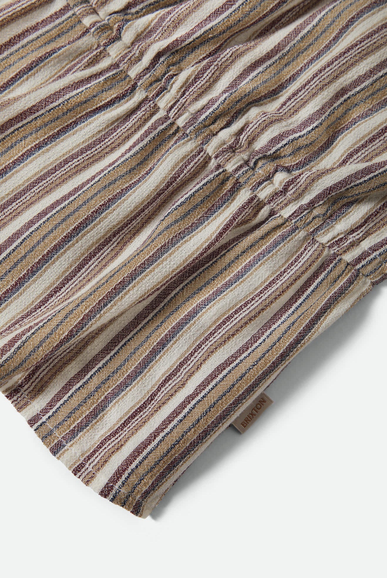 Women's The Abigail Tie Top in the color Worn In Robust Red Stripe - Additional Laydown image