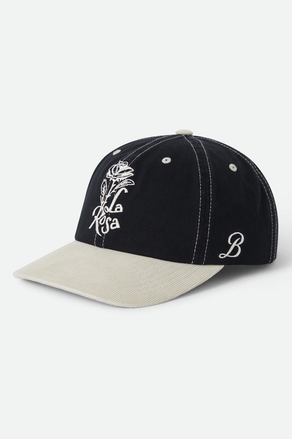 Women's La Rosa Adjustable Hat in the color Black/Whitecap Cord - Front Product View