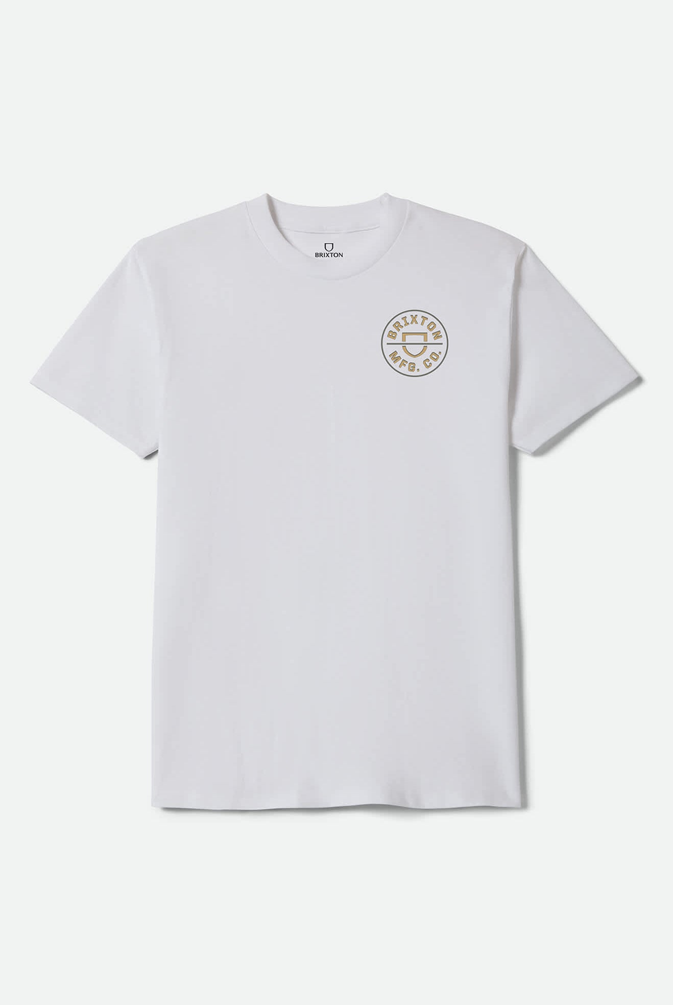 Men's Crest II Standard T-Shirt in the color White/Sage/Copper - Front Product View