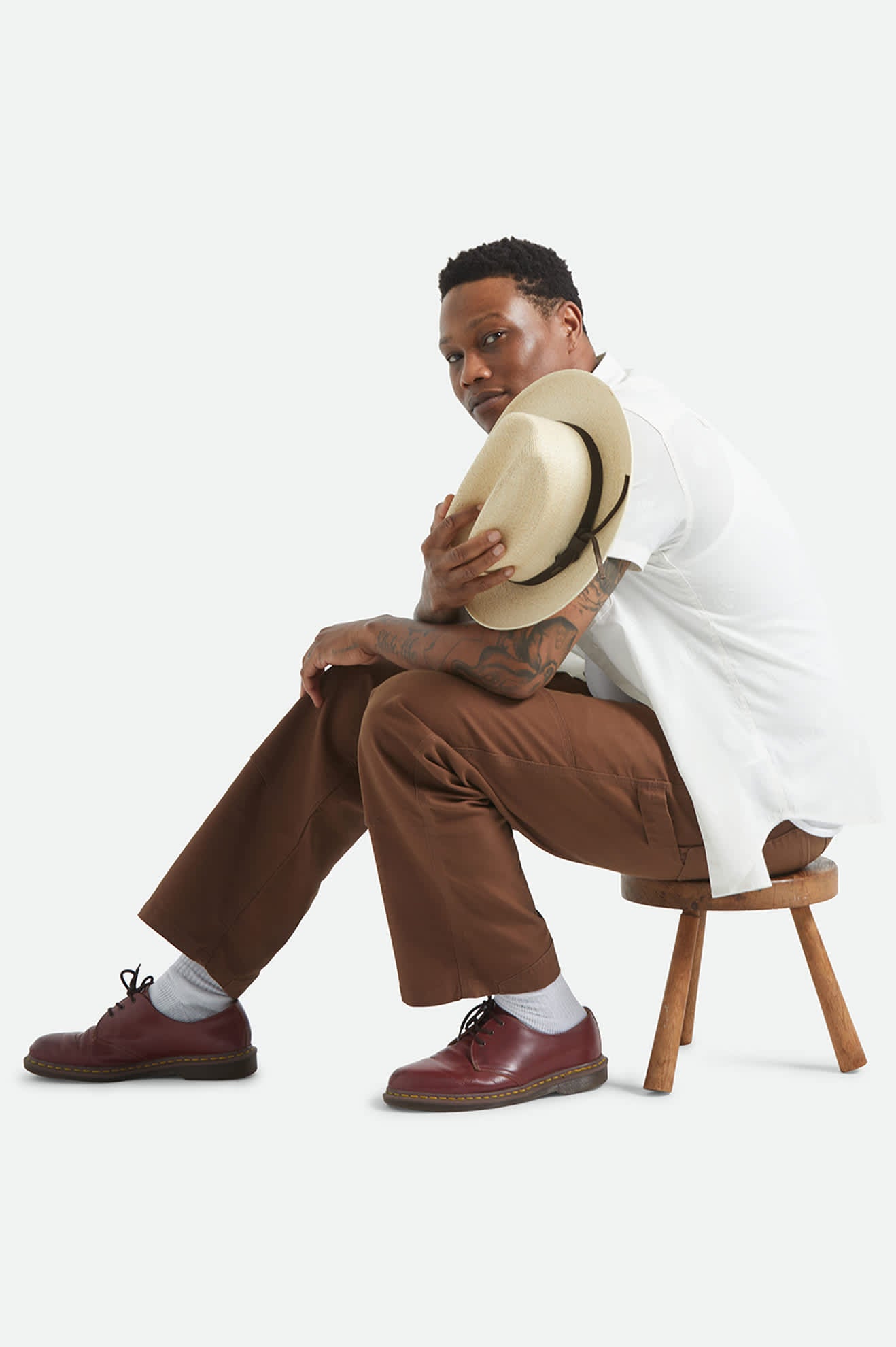 Unisex Hitch Ranch Fedora in the color Bone - Additional Fit image