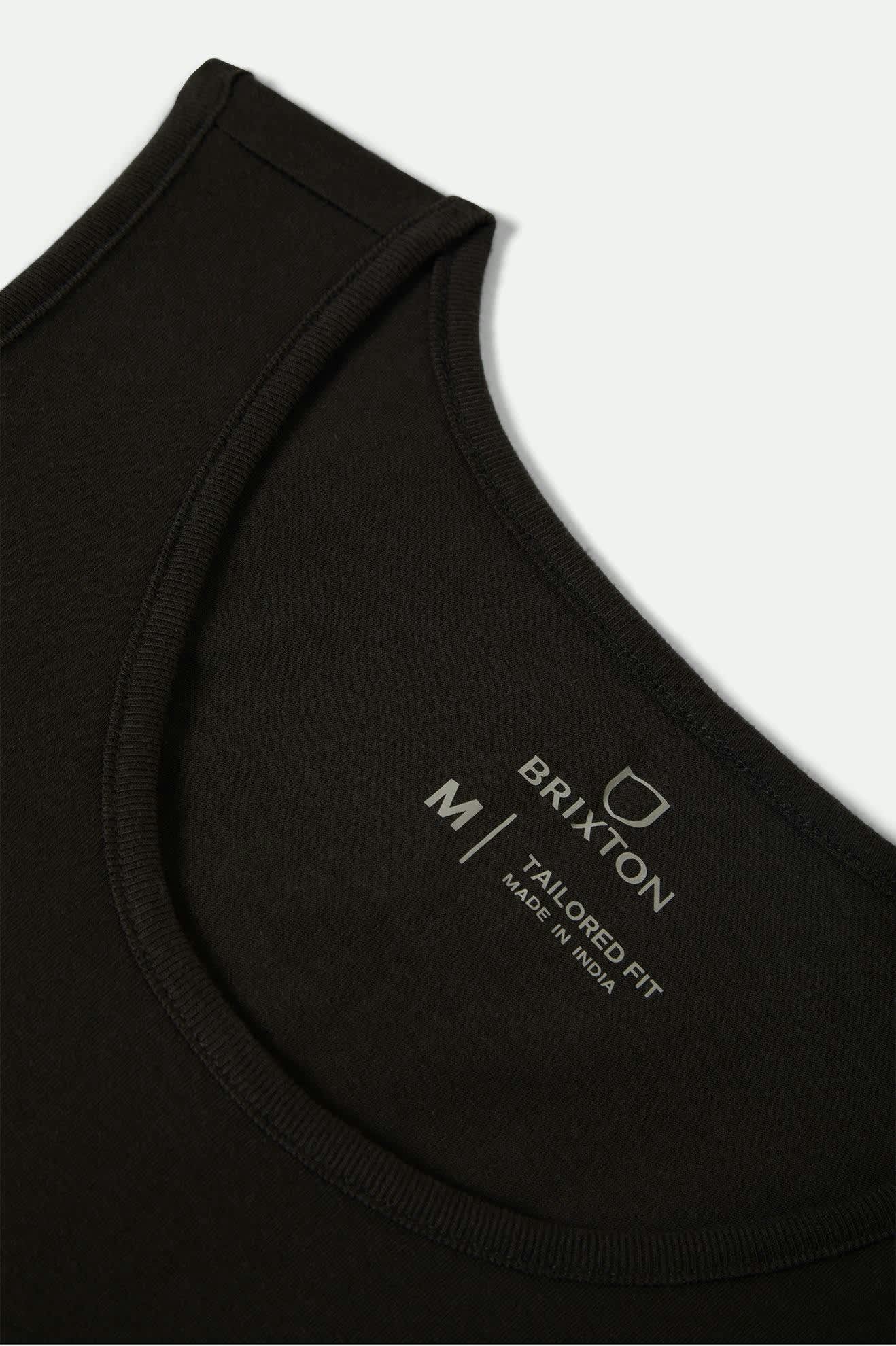 Men's Woodburn Tank Top in the color Washed Black/White/White - Additional Laydown image