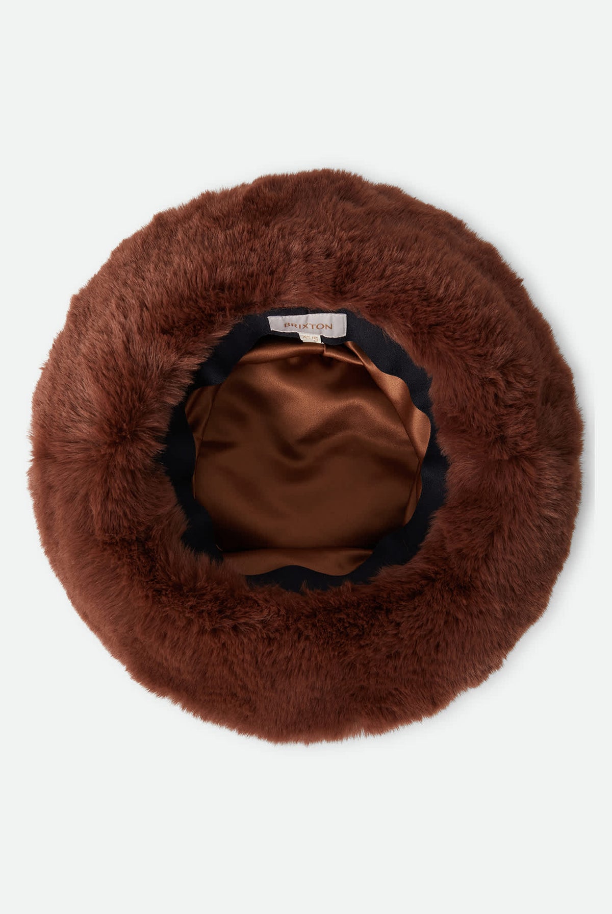Women's Ellee Cozy Bucket Hat in the color Toffee Faux Fur - Additional Laydown image
