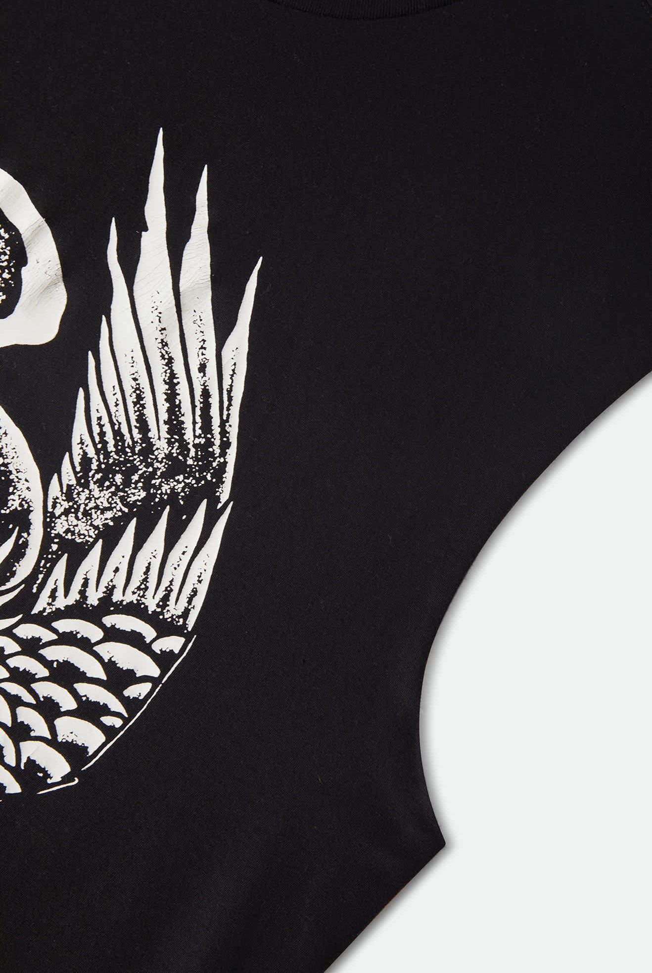 Men's Wolcott Worn In Boxy Muscle Tank in the color Black - Additional Laydown image