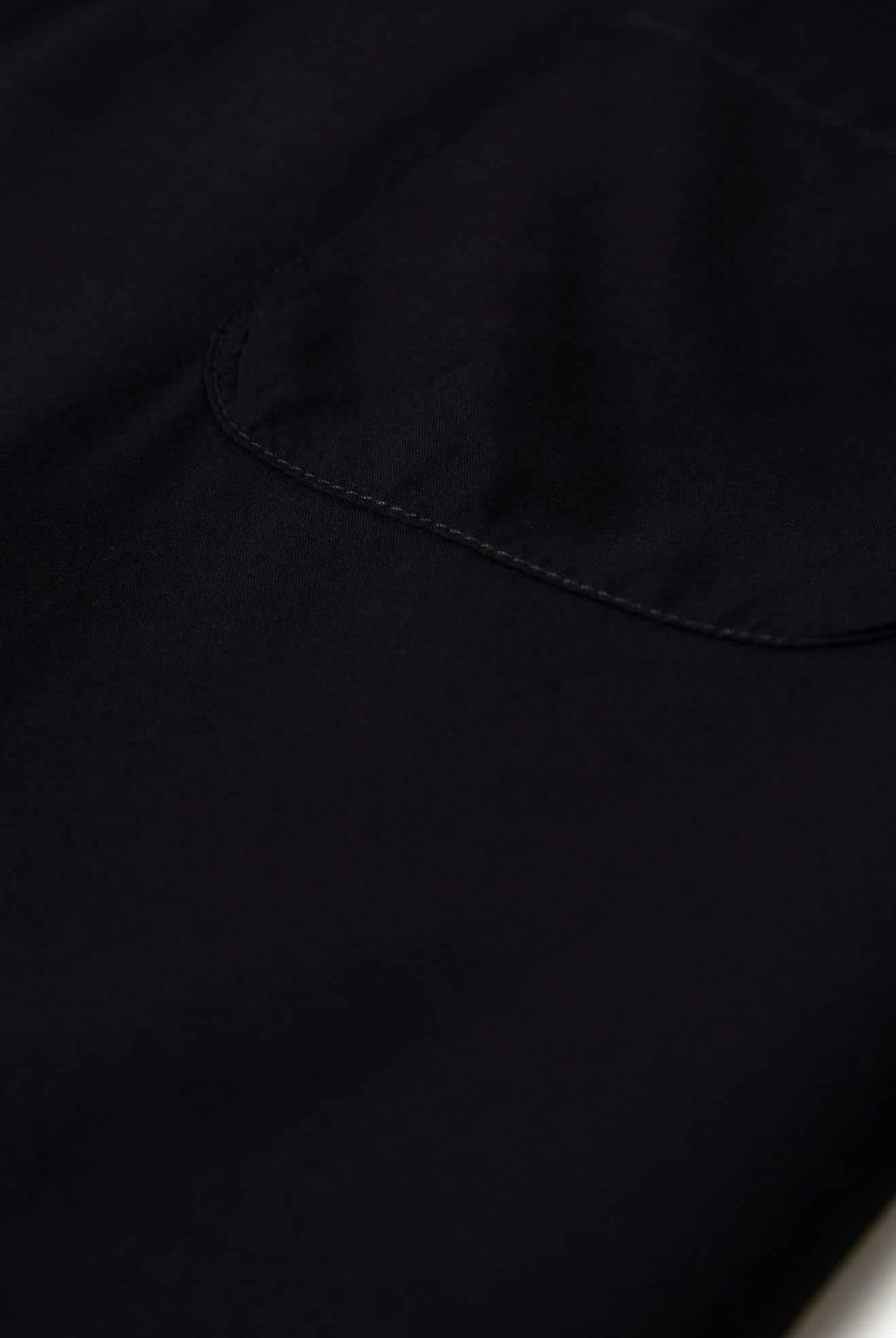 Men's Bunker S/S Camp Collar Shirt in the color Black - Additional Laydown image