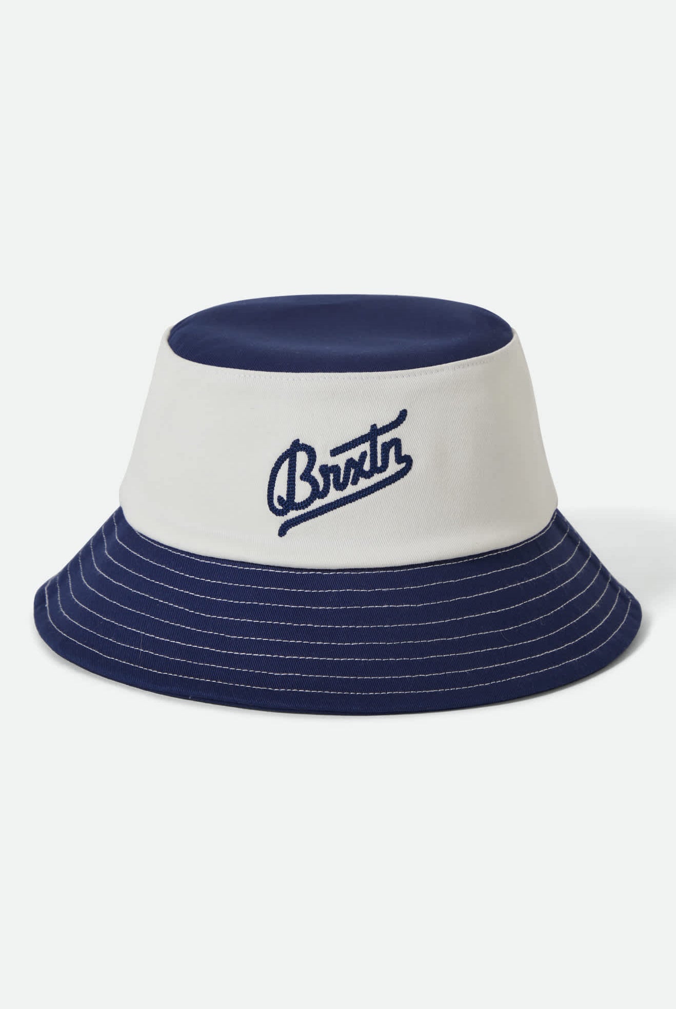 Unisex Eldon Packable Bucket Hat in the color Midnight Blue/Off White - Additional Laydown image