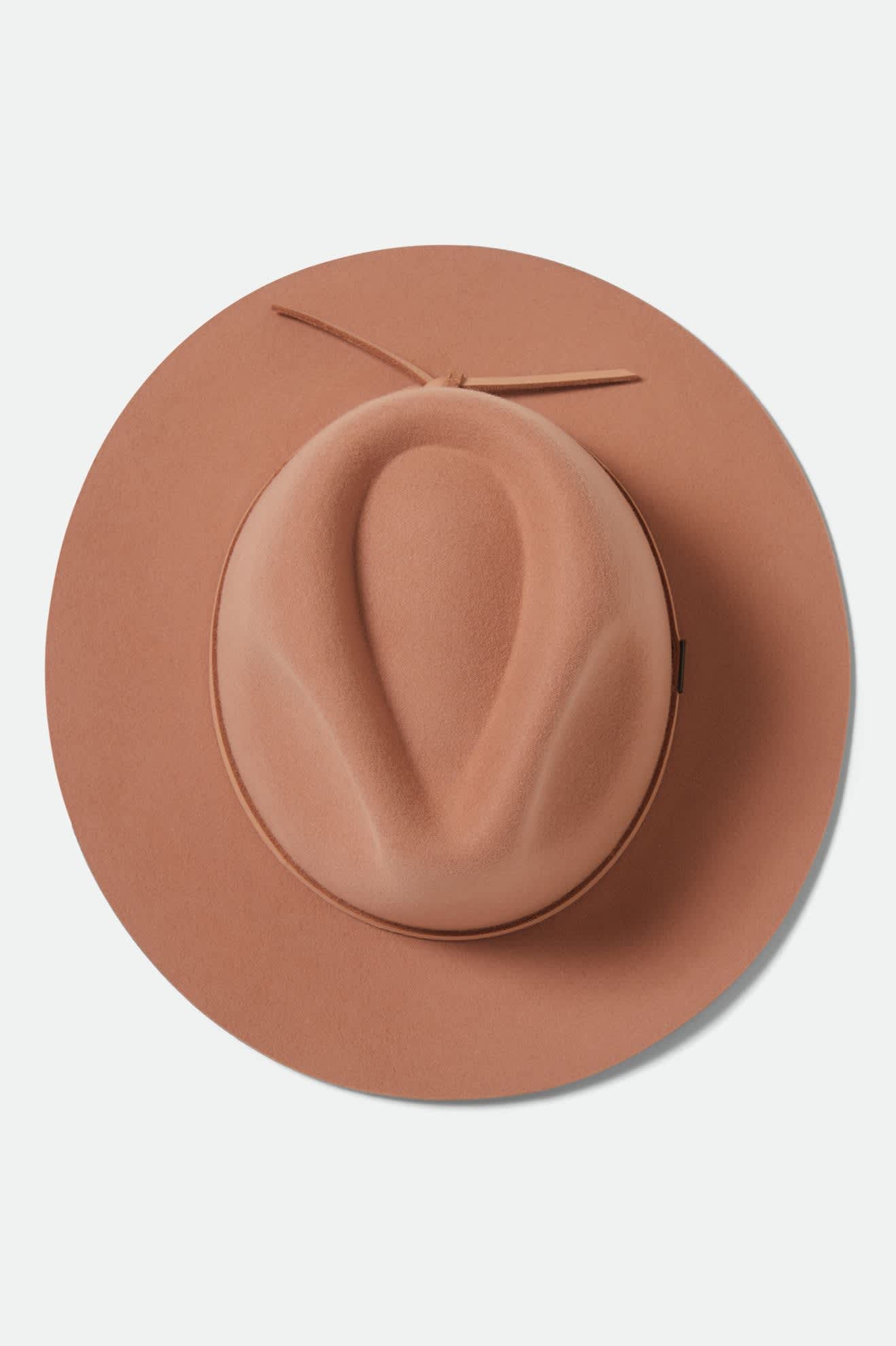 Unisex Wesley Fedora in the color Italian Clay - Additional Laydown image