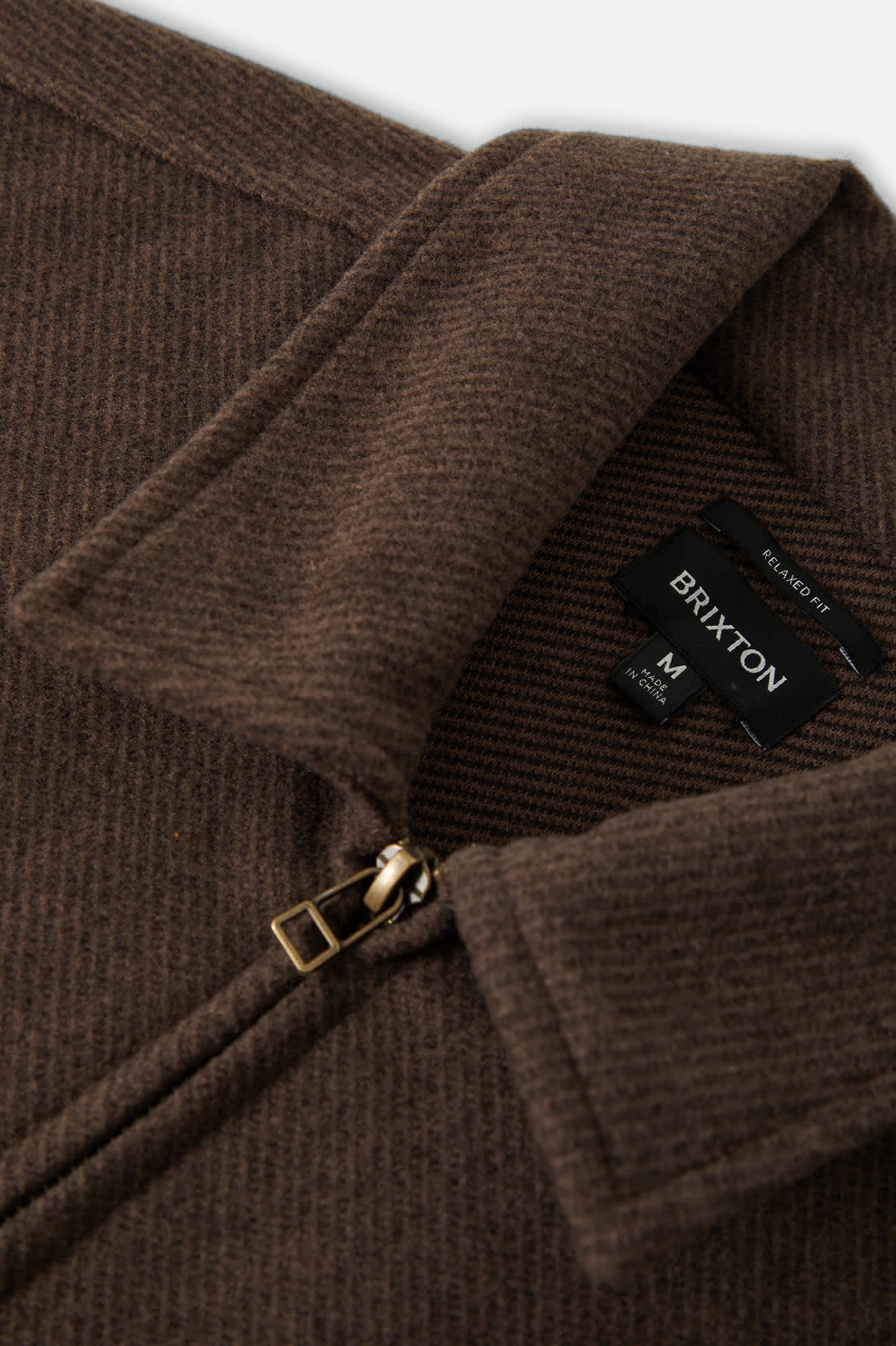 Men's Trademark Zip Flannel Jacket in the color Heathered Brown - Additional Laydown image