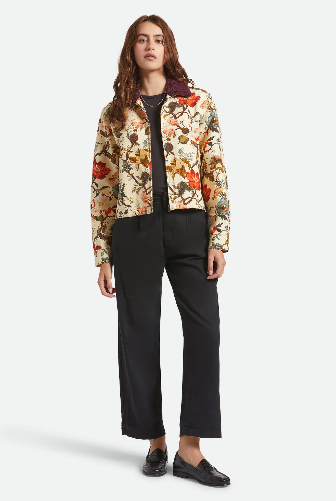 Women's Mechanics Women's Garage Zip Jacket in the color Botanical Floral - Additional Fit image