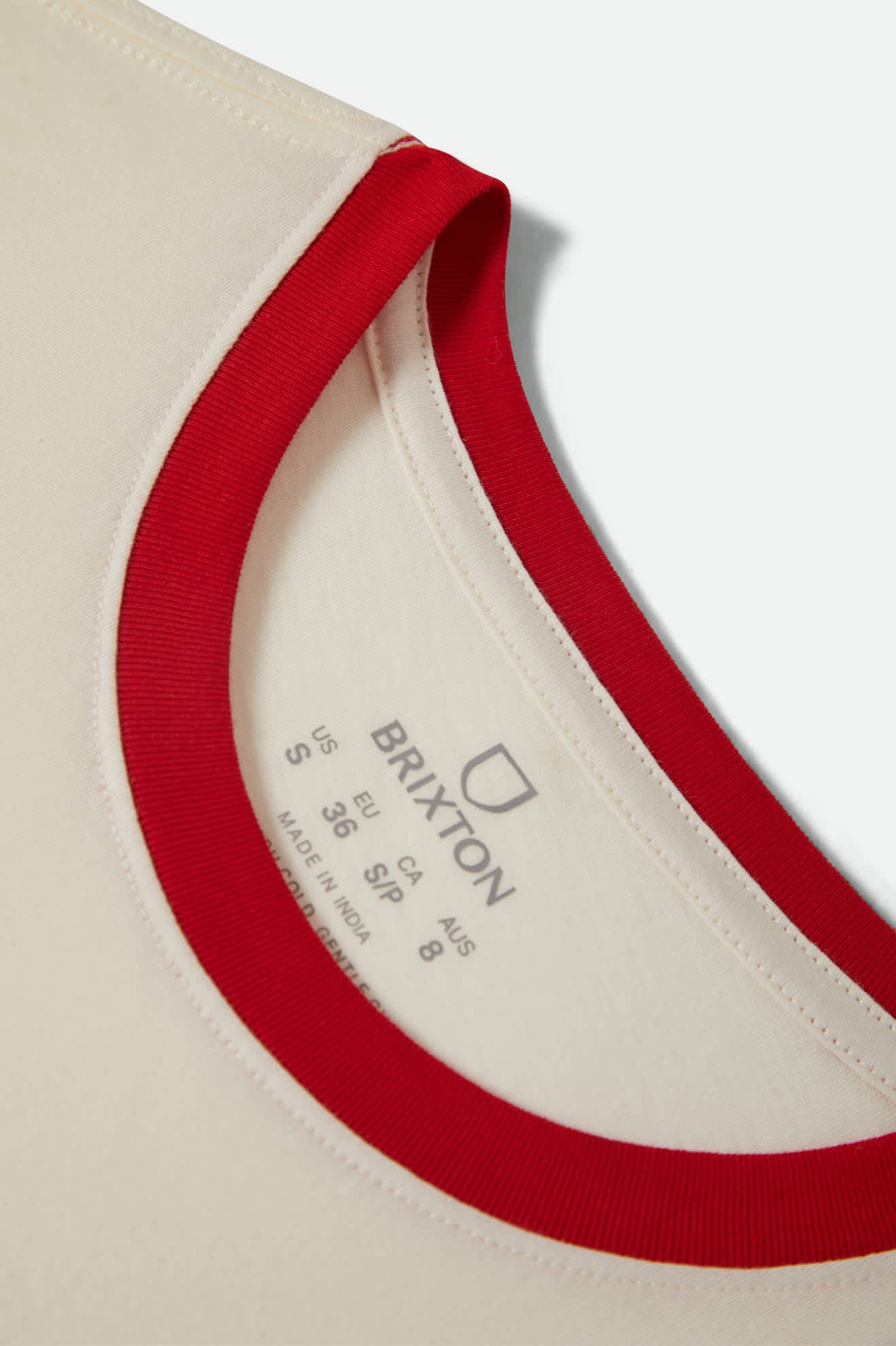 Women's Pegasus Slim Crew T-Shirt in the color Vintage White - Additional Laydown image