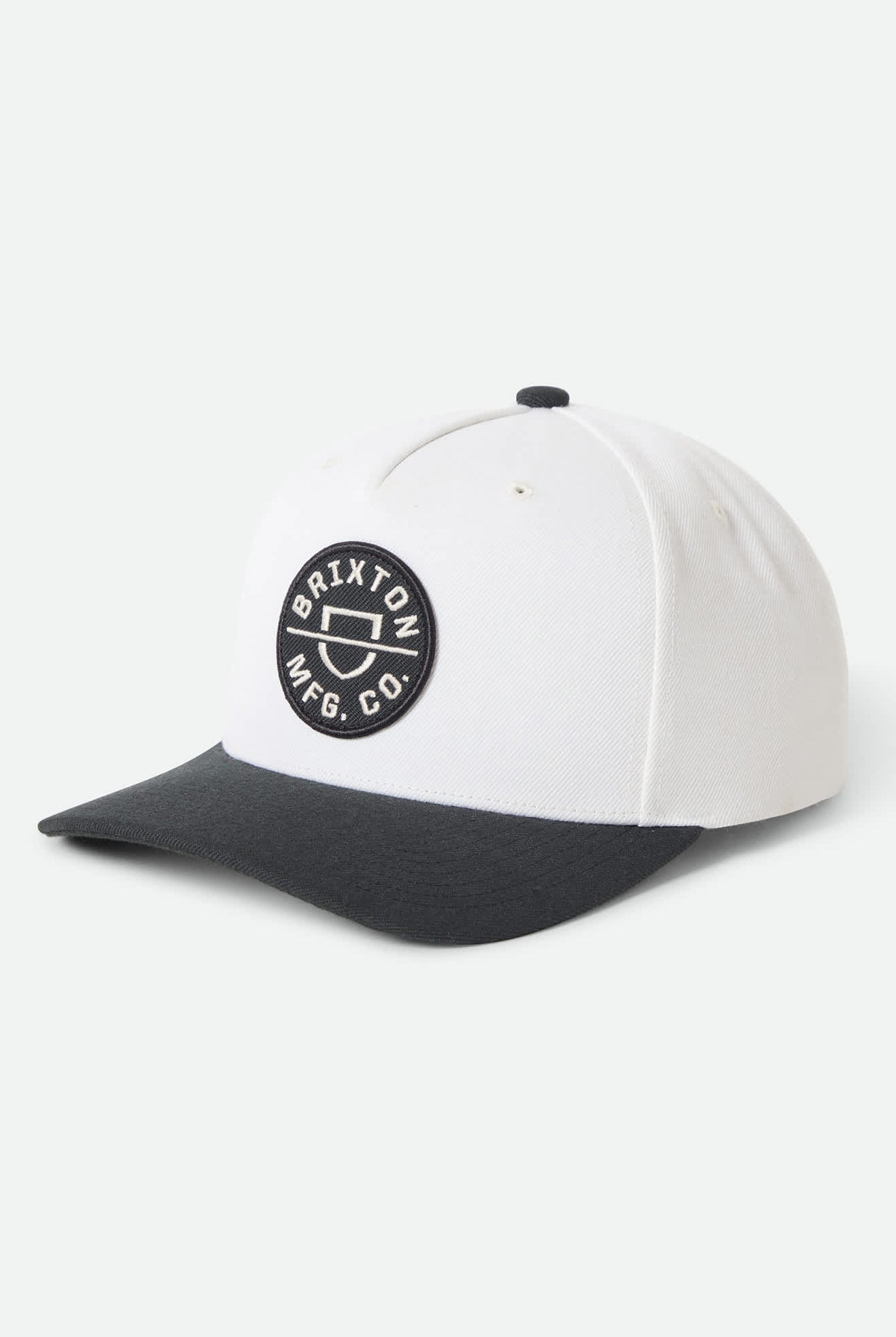 Unisex Crest Netplus Snapback in the color Black/Off White - Front Product View