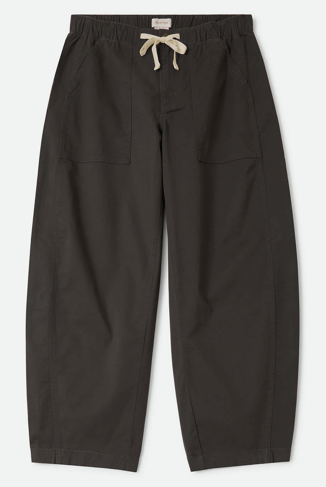 Women's Utility Everyday Barrel Pant in the color Washed Black - Front Product View