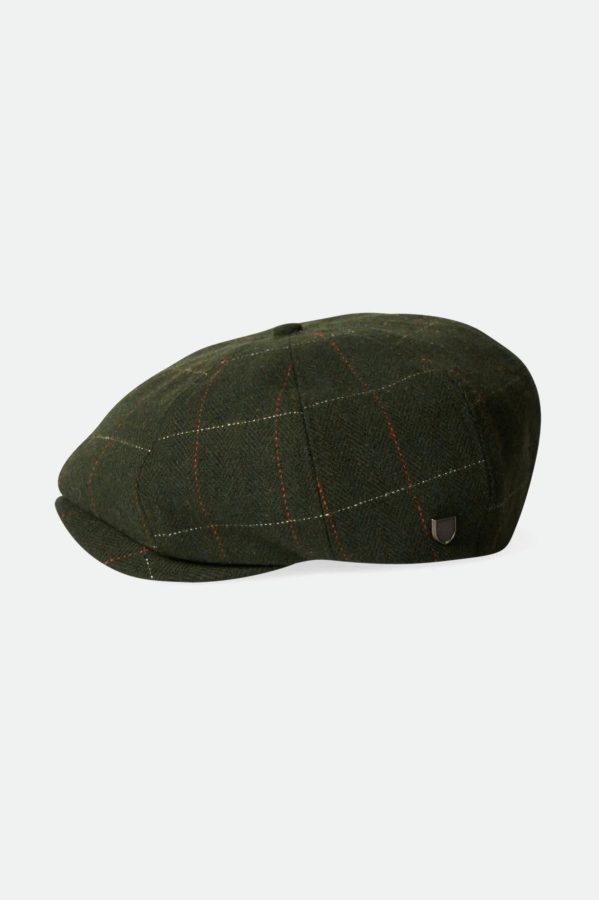 Unisex Brood Newsboy Cap in the color Moss/Orange - Additional Laydown image
