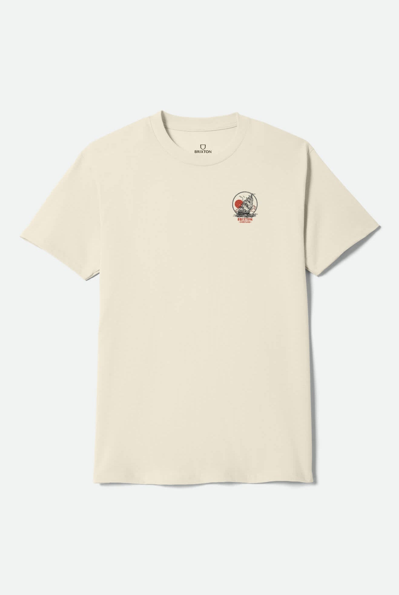 Men's High Seas Short Sleeve Shirt in the color Cream - Front Product View