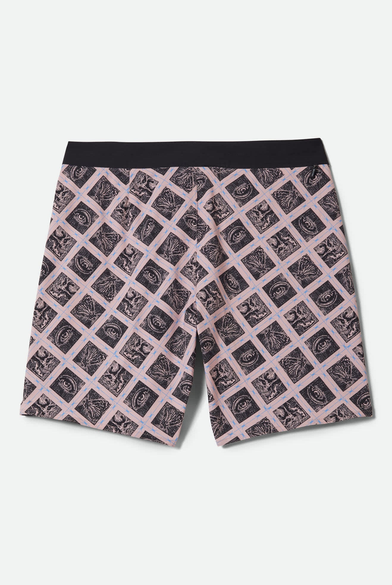 Men's Blitz Boardshort 19" in the color Silver Pink/Black - Additional Laydown image