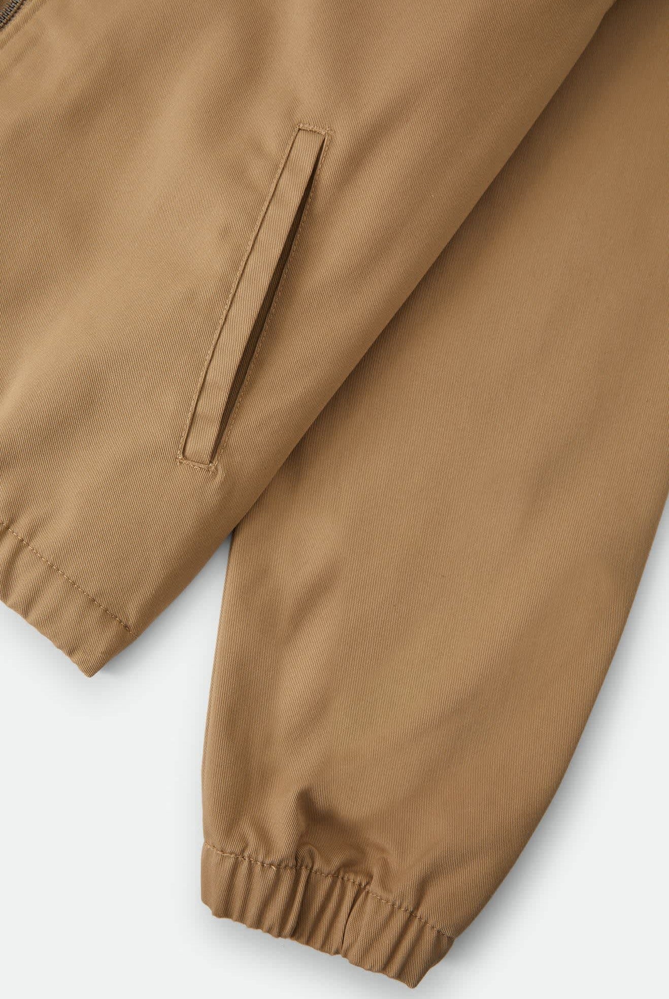 Men's Trademark Lightweight Garage Zip Jacket in the color British Khaki - Additional Laydown image