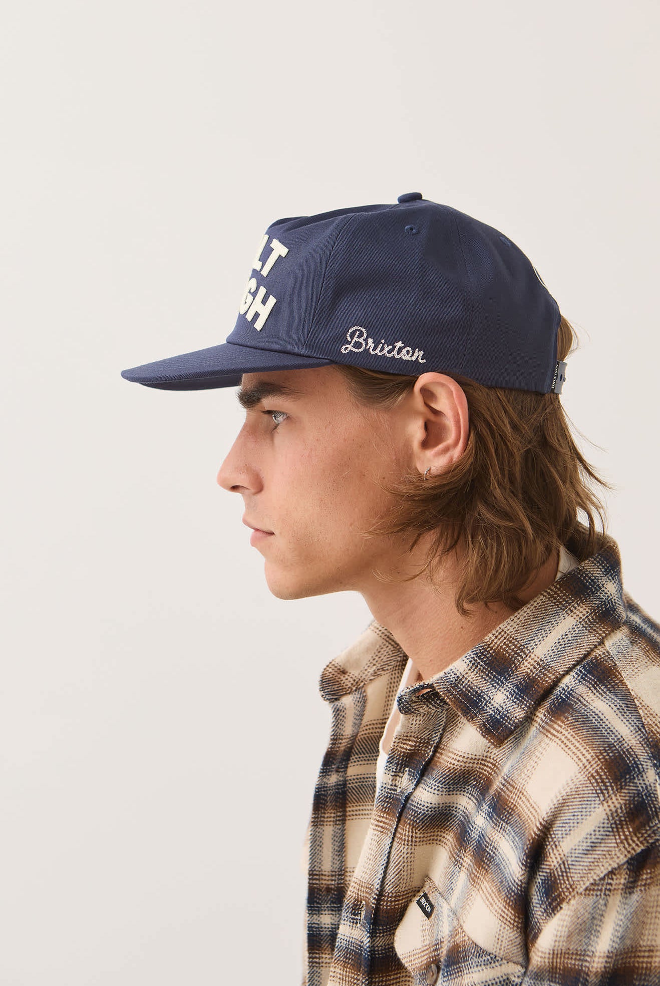 Unisex Ford Built Tough Snapback in the color American Navy/Wimbledon White - Additional Fit image