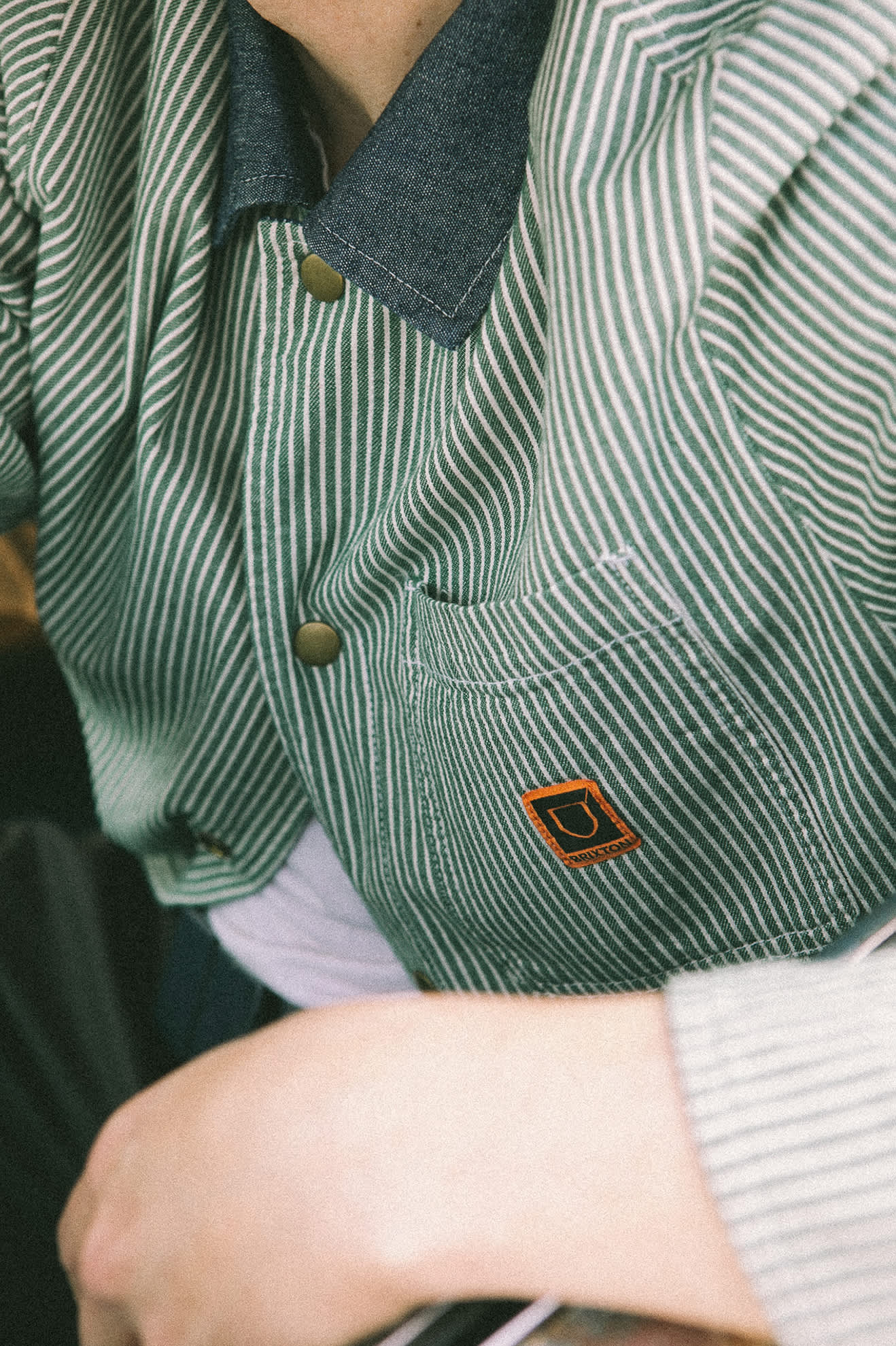 Men's Assembly Reversible Chore Jacket in the color Indigo/Pine Needle/Whitecap - Men's Lifestyle image