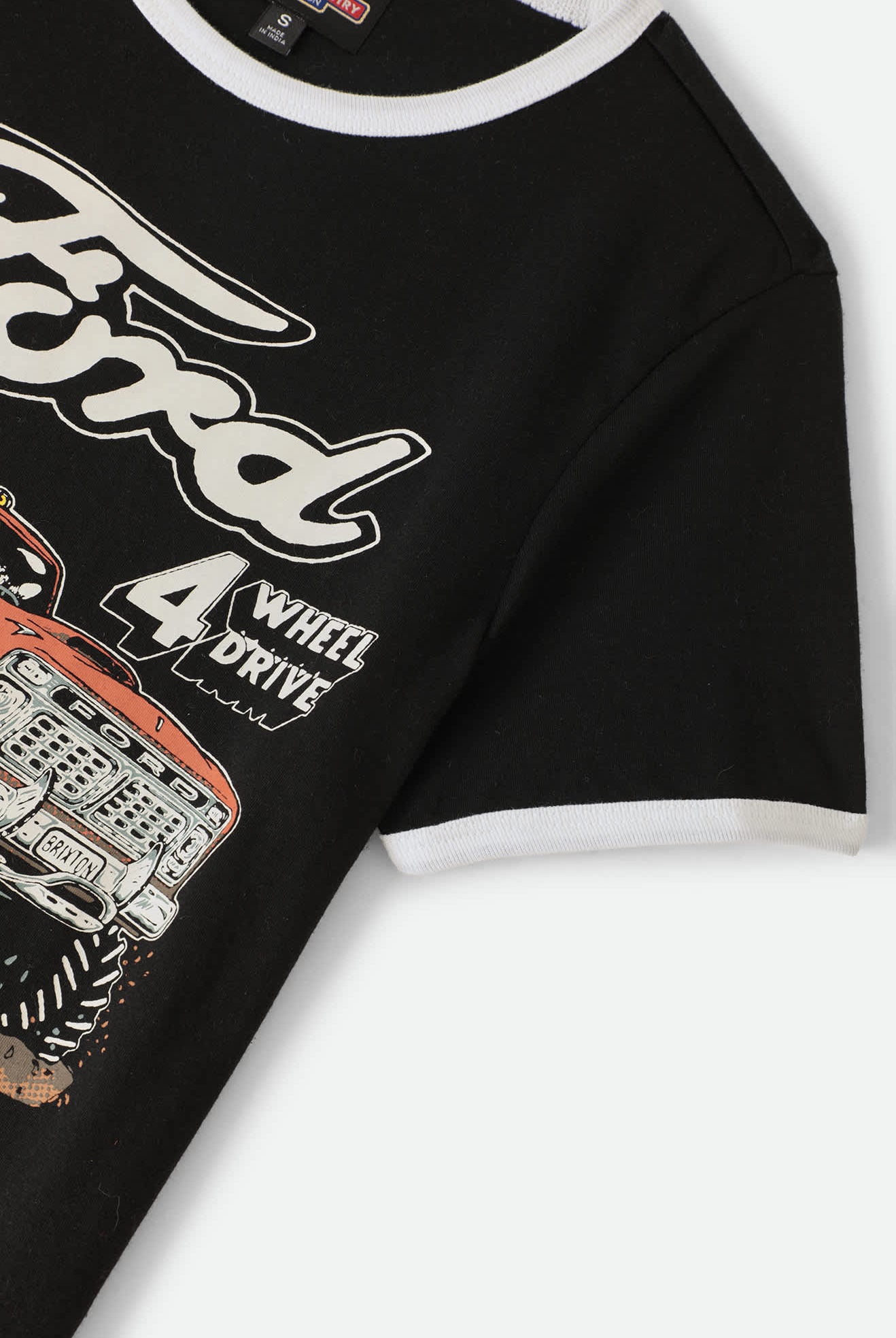 Women's Ford Mud Marathon Ringer T-Shirt in the color Burnt Rubber - Additional Laydown image