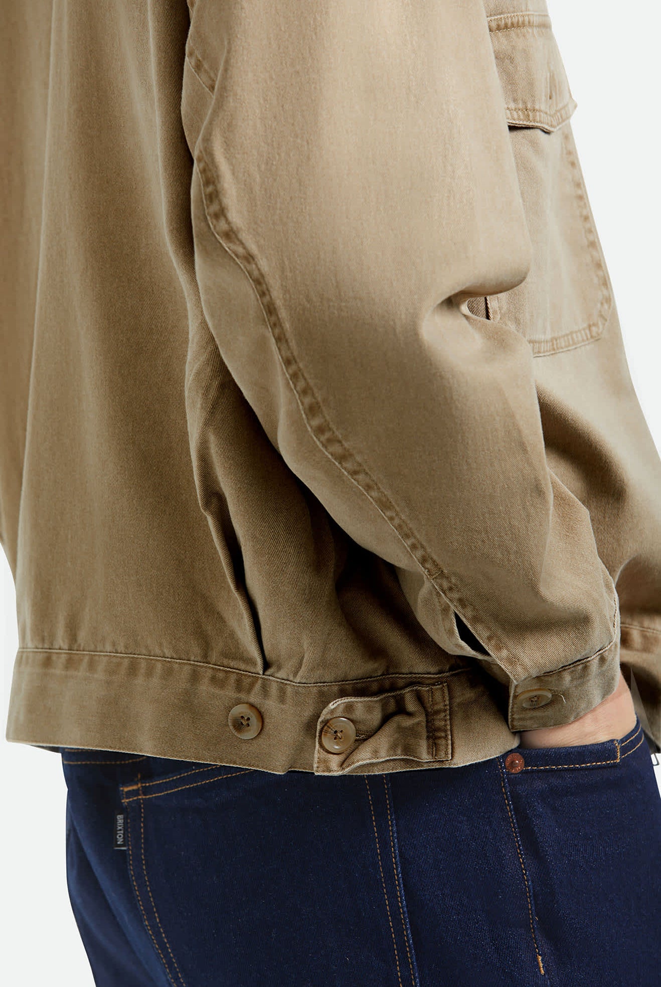 Men's Trademark Lightweight Garage Jacket in the color Washed Khaki - Additional Fit image