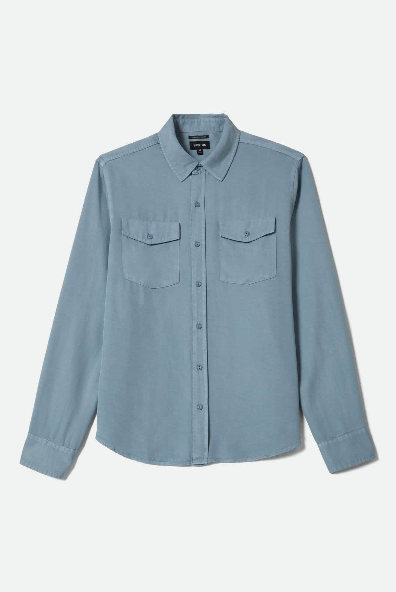 Men's Cool Comfort Wayne Long Sleeve Shirt in the color Dusty Blue - Front Product View