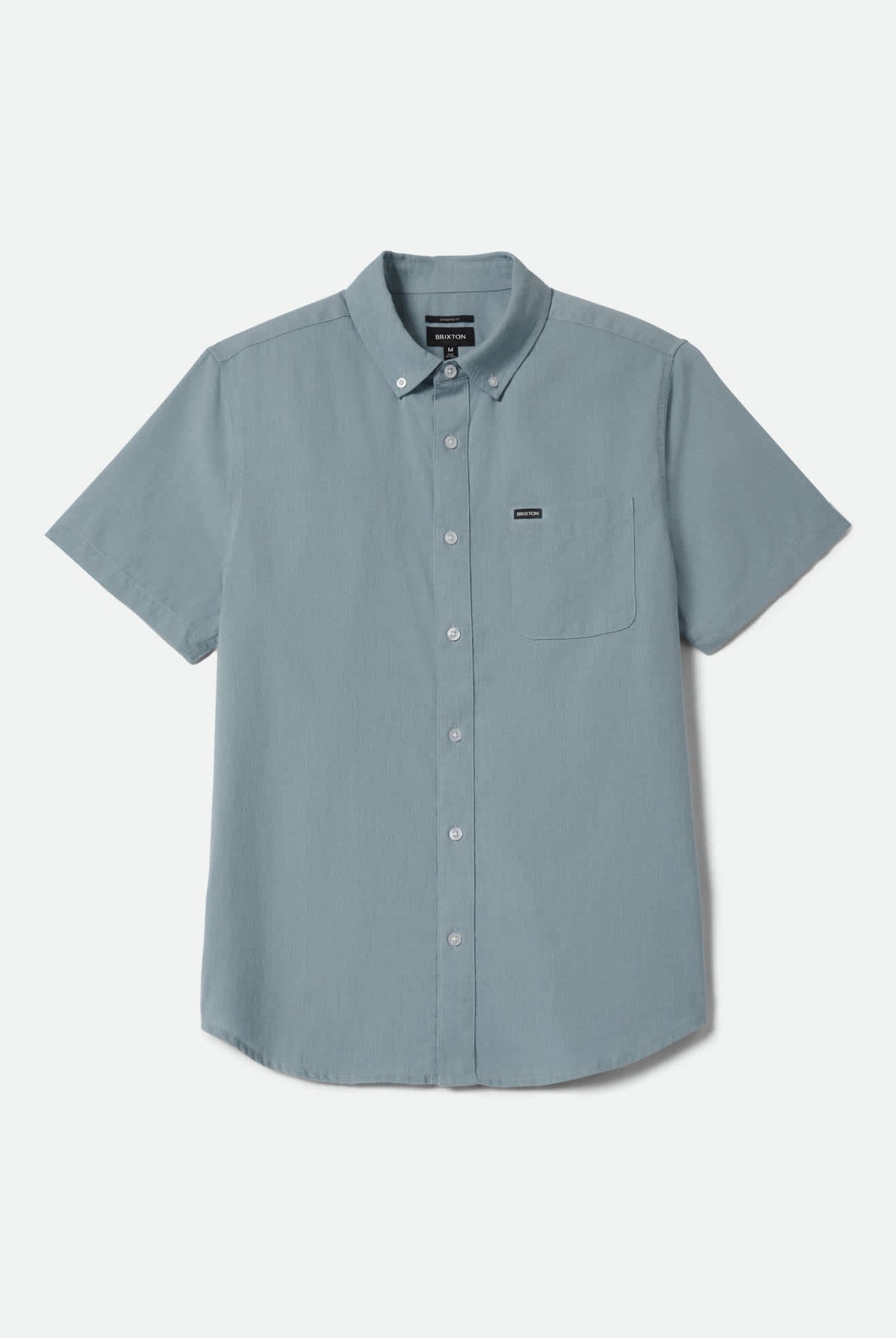 Men's Sanford Oxford Short Sleeve Shirt in the color Blue Aura - Front Product View