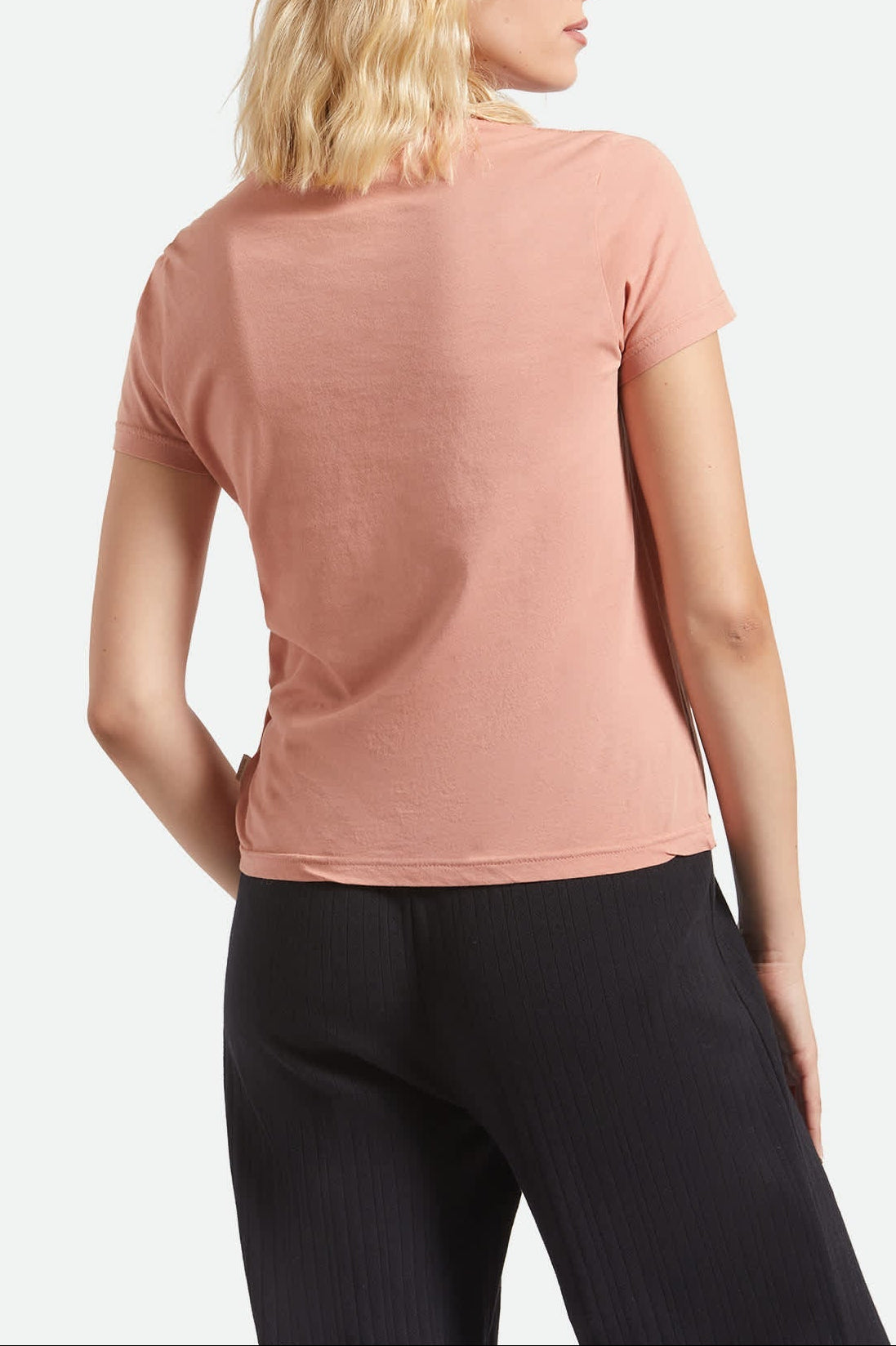 Women's Tossed Dice Crew T-Shirt in the color Italian Clay - Women's Back View