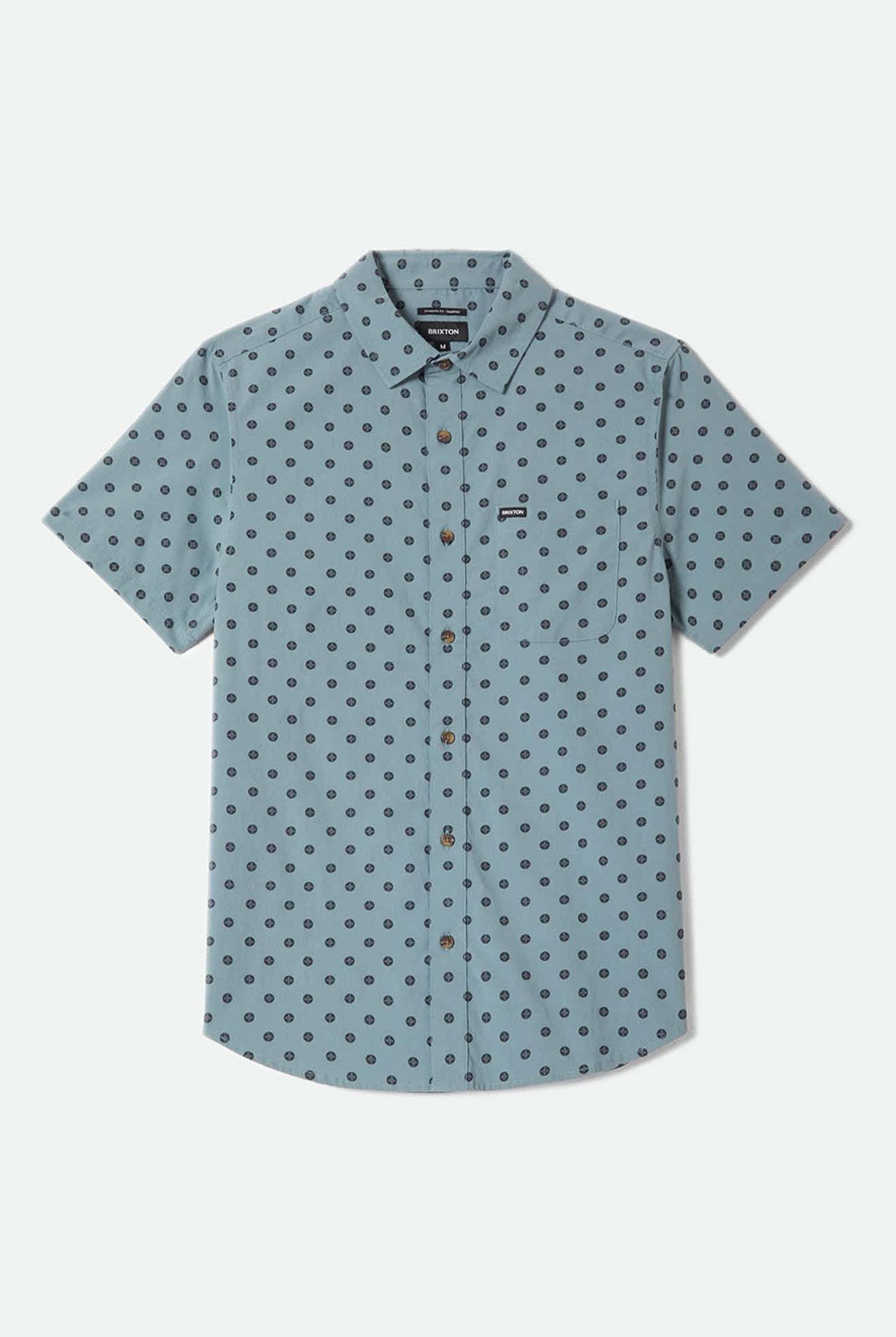 Men's Charter Print Short Sleeve Shirt in the color Micro Street Tile - Front Product View