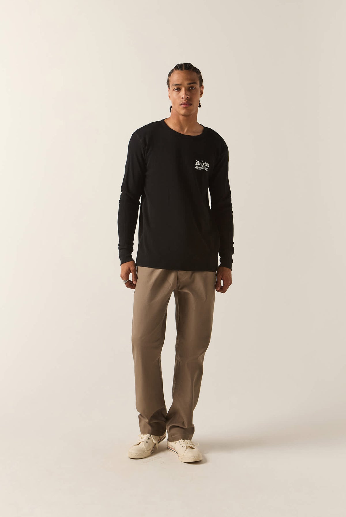 Men's Rosa Waffle Knit Top in the color Black - Additional Fit image