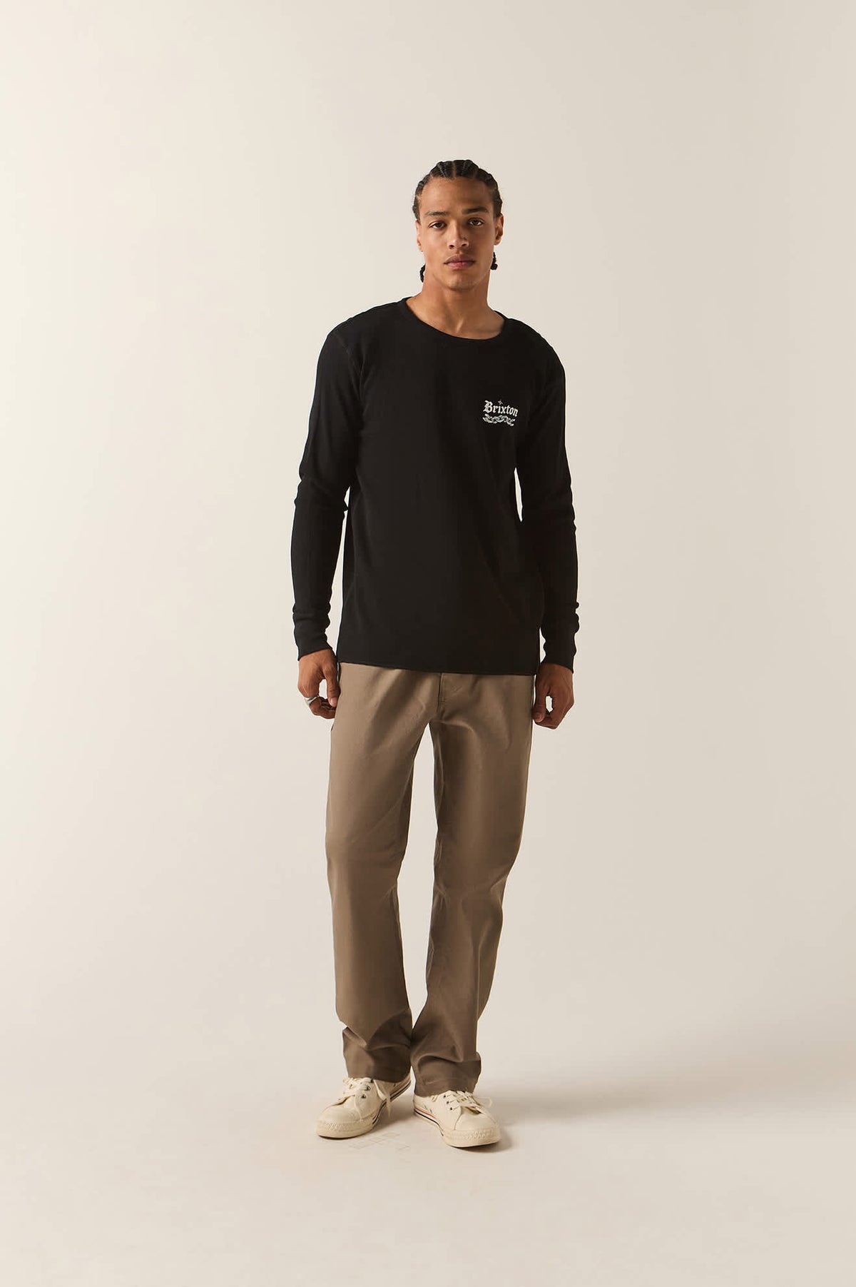 Men's Rosa Waffle Knit Top in the color Black - Additional Fit image