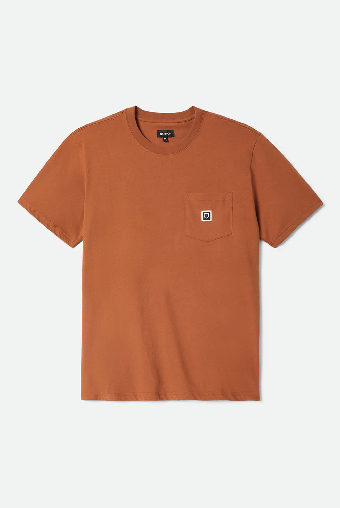 Men's Beta Sheild Short Sleeve Pocket T-Shirt in the color Brown Sugar - Front Product View