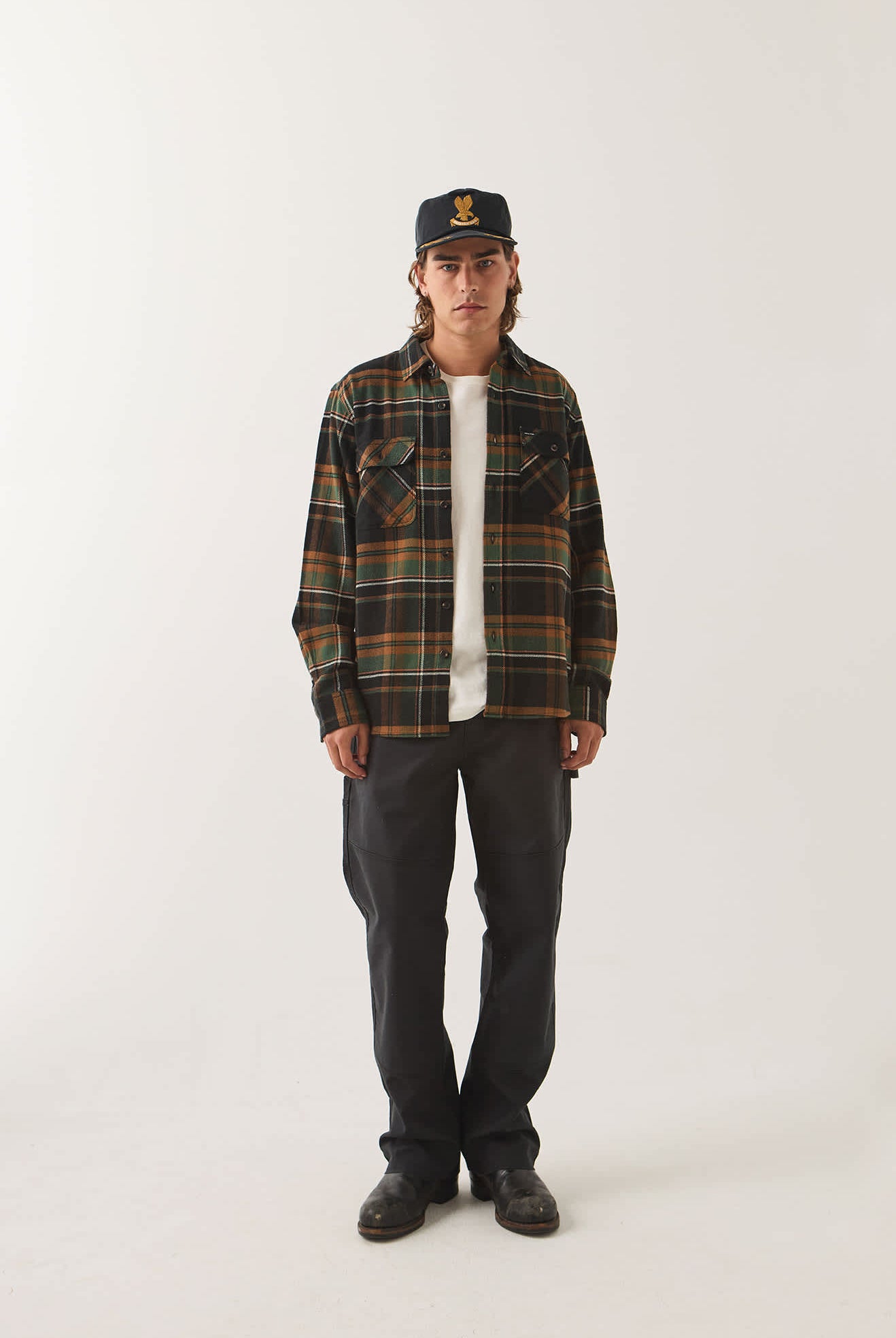 Men's Builders Carpenter Pant in the color Black - Men's Front View