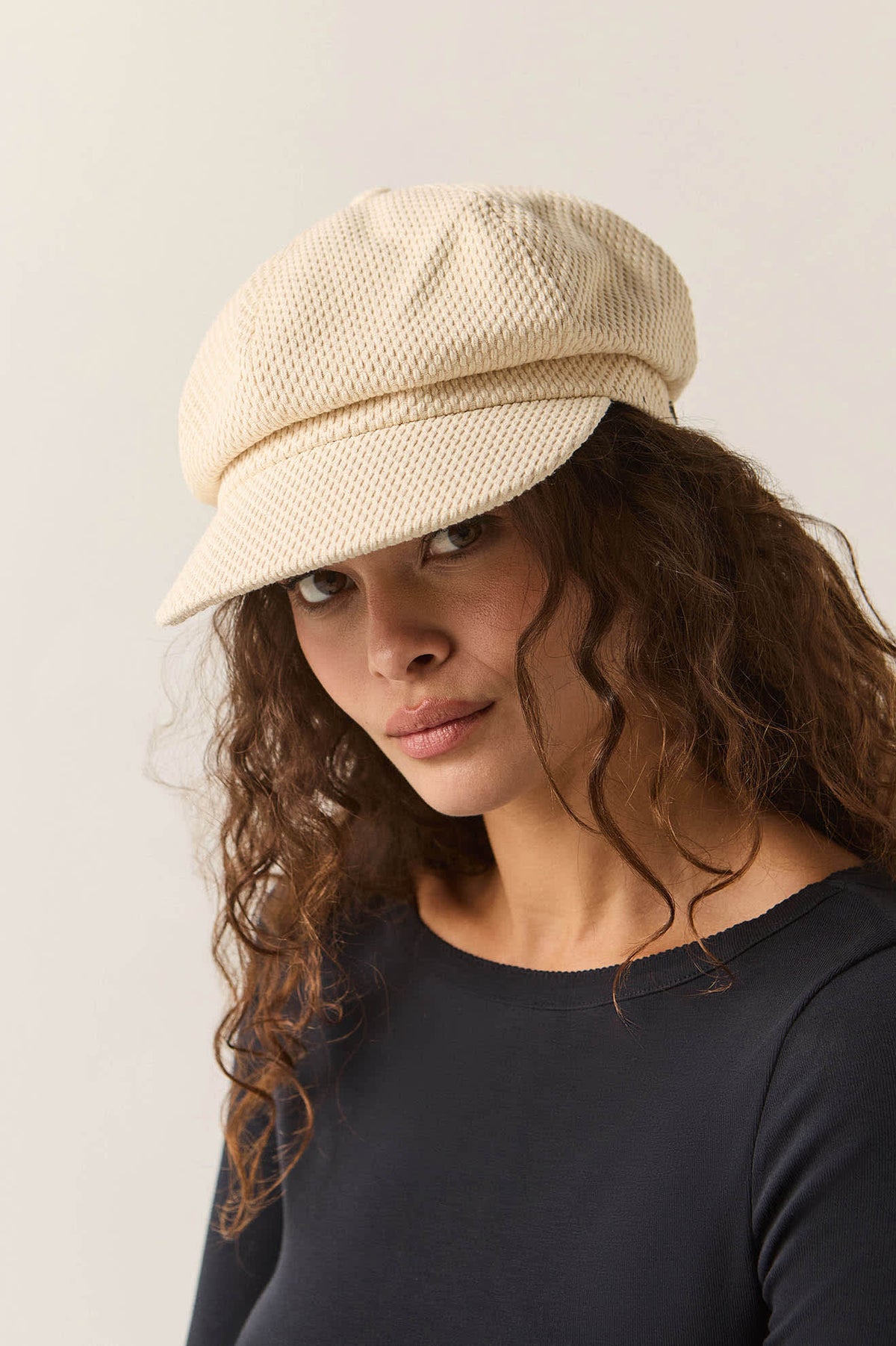 Women's Bailey Cap in the color Cream - Women's Side View