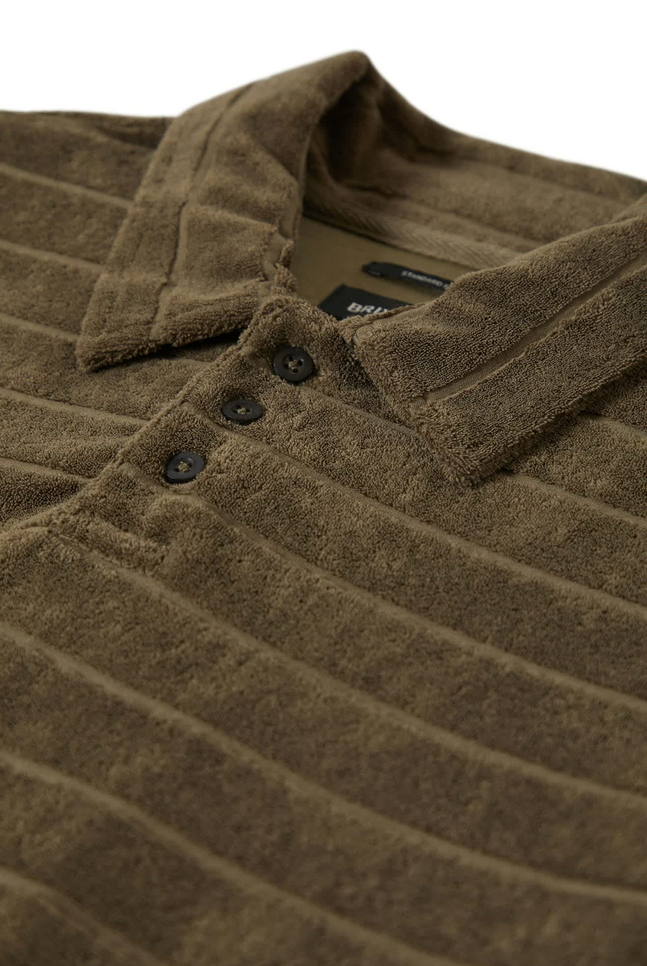 Men's Weekend Terry Cloth S/S Polo in the color Ivy Green - Additional Laydown image