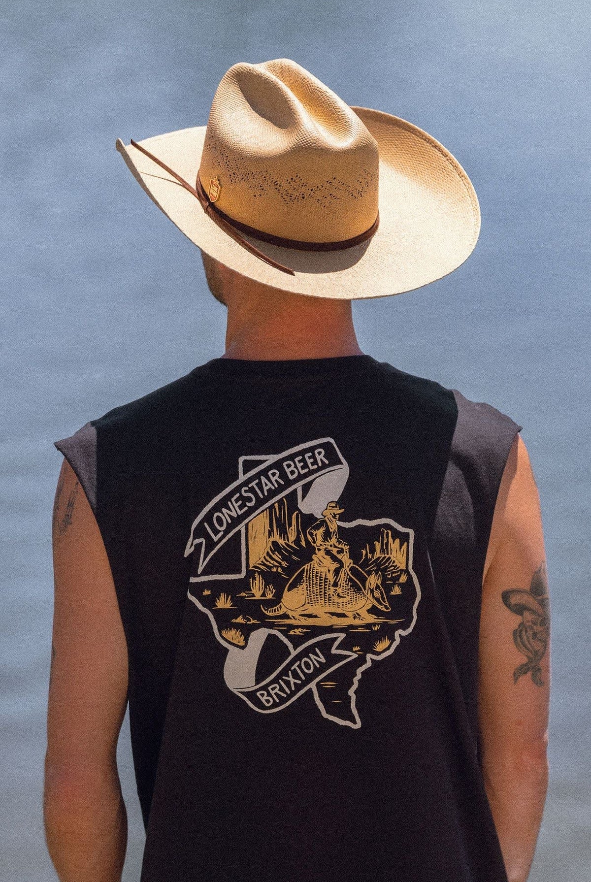 Men's Lone Star Armadillo Muscle T-Shirt in the color Black - Men's Lifestyle image