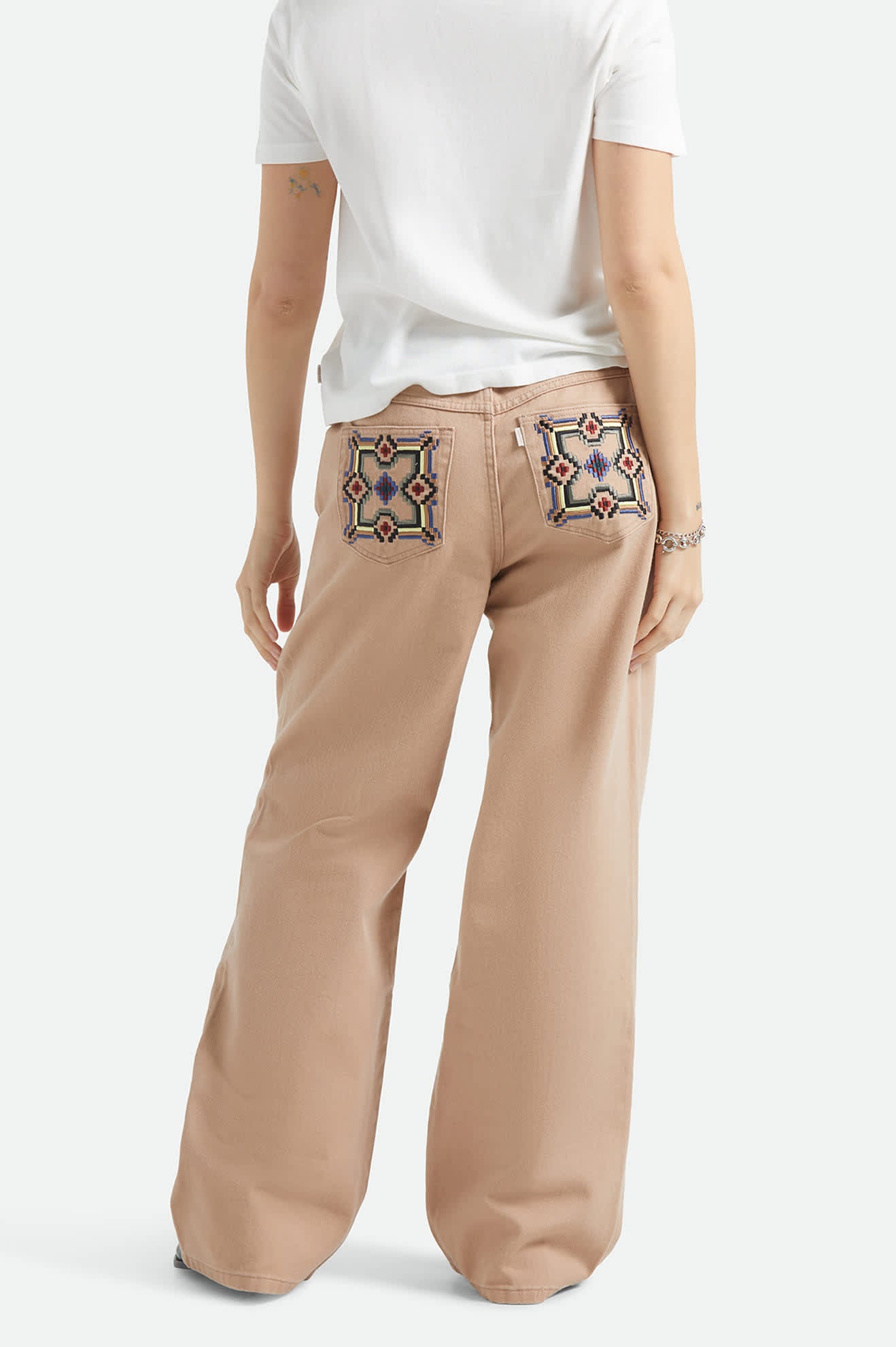 Women's The Chloe 5-Pocket Pant in the color Washed Timeless Taupe - Women's Back View
