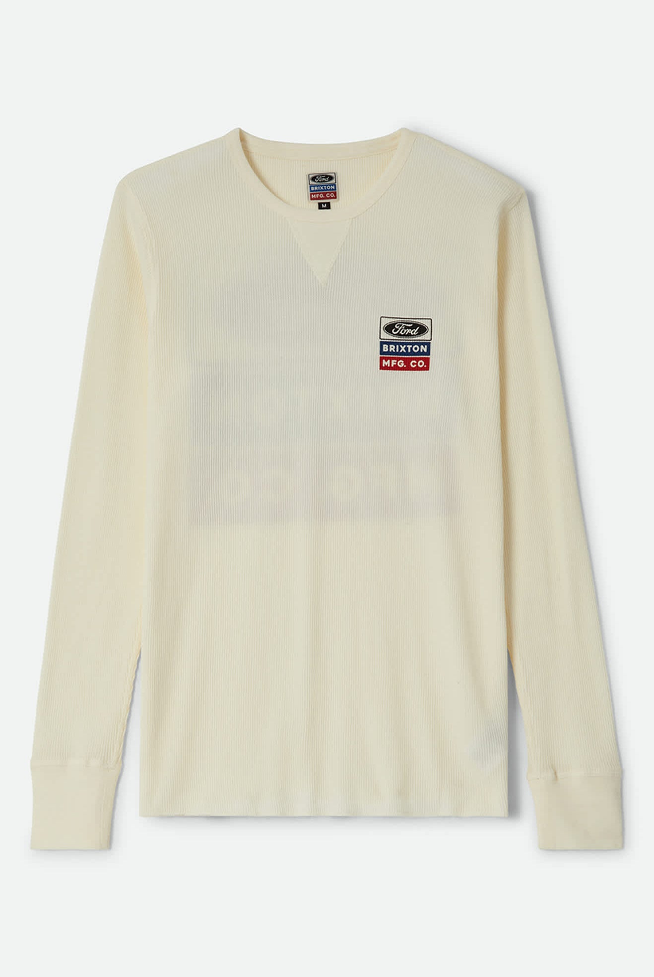 Men's Ford Service Dept Waffle T-Shirt in the color Wimbledon White - Front Product View
