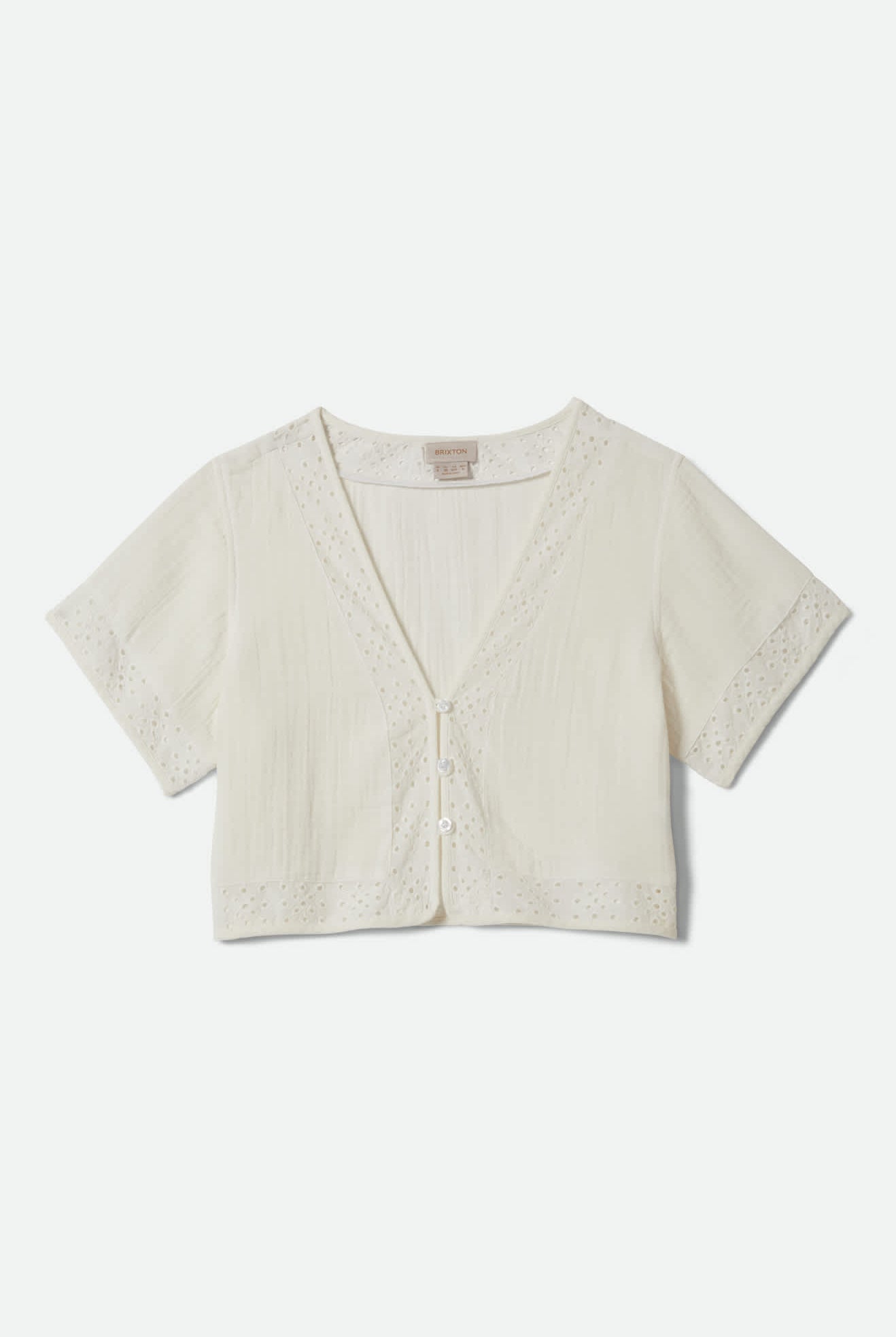 Women's Seaside Eyelet Top in the color Off White Eyelet - Front Product View