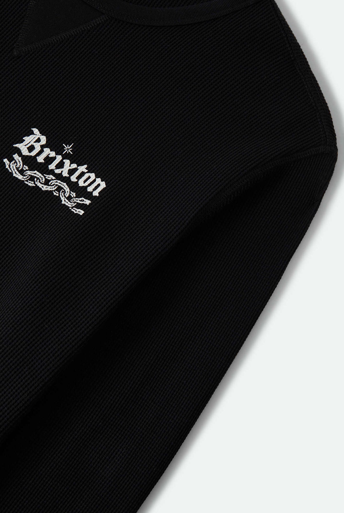 Men's Rosa Waffle Knit Top in the color Black - Additional Laydown image