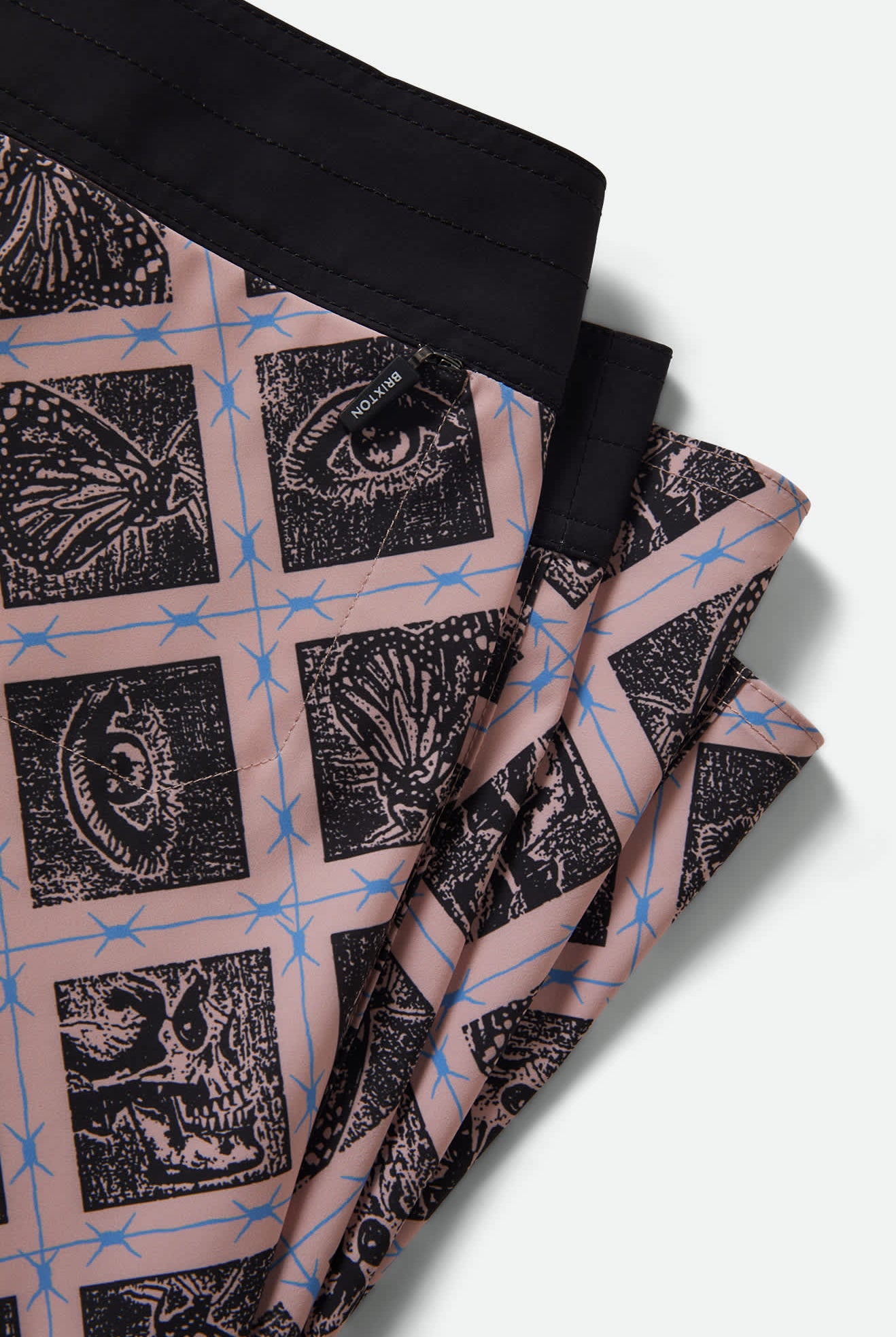 Men's Blitz Boardshort 19" in the color Silver Pink/Black - Additional Laydown image