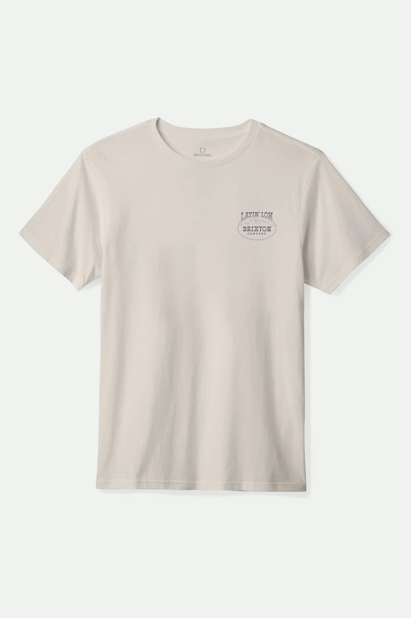 Men's Layin' Low S/S Standard T-Shirt in the color Cream - Front Product View
