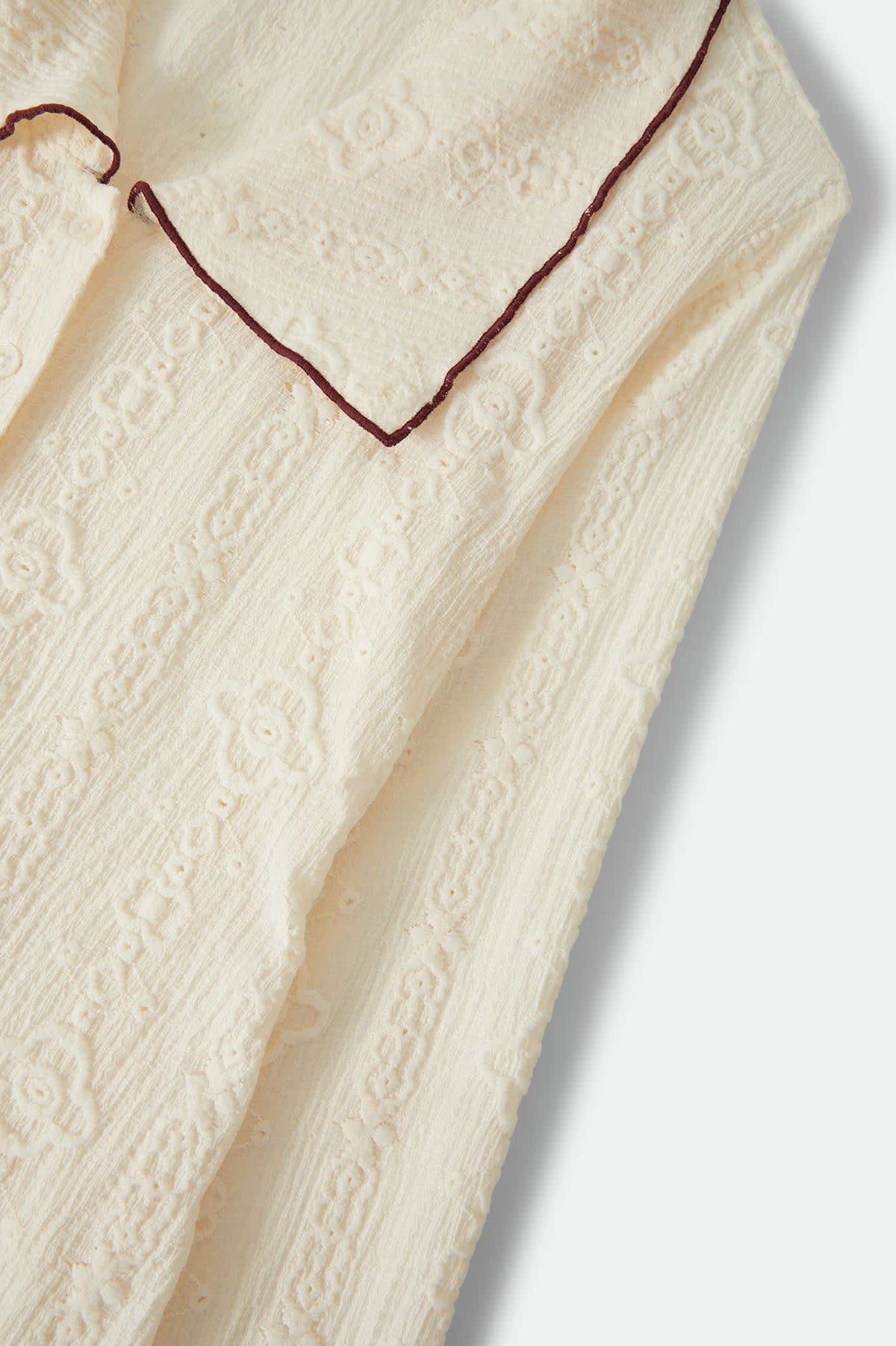 Women's Grace Button Down Shirt in the color Off White/Wild Ginger - Additional Laydown image