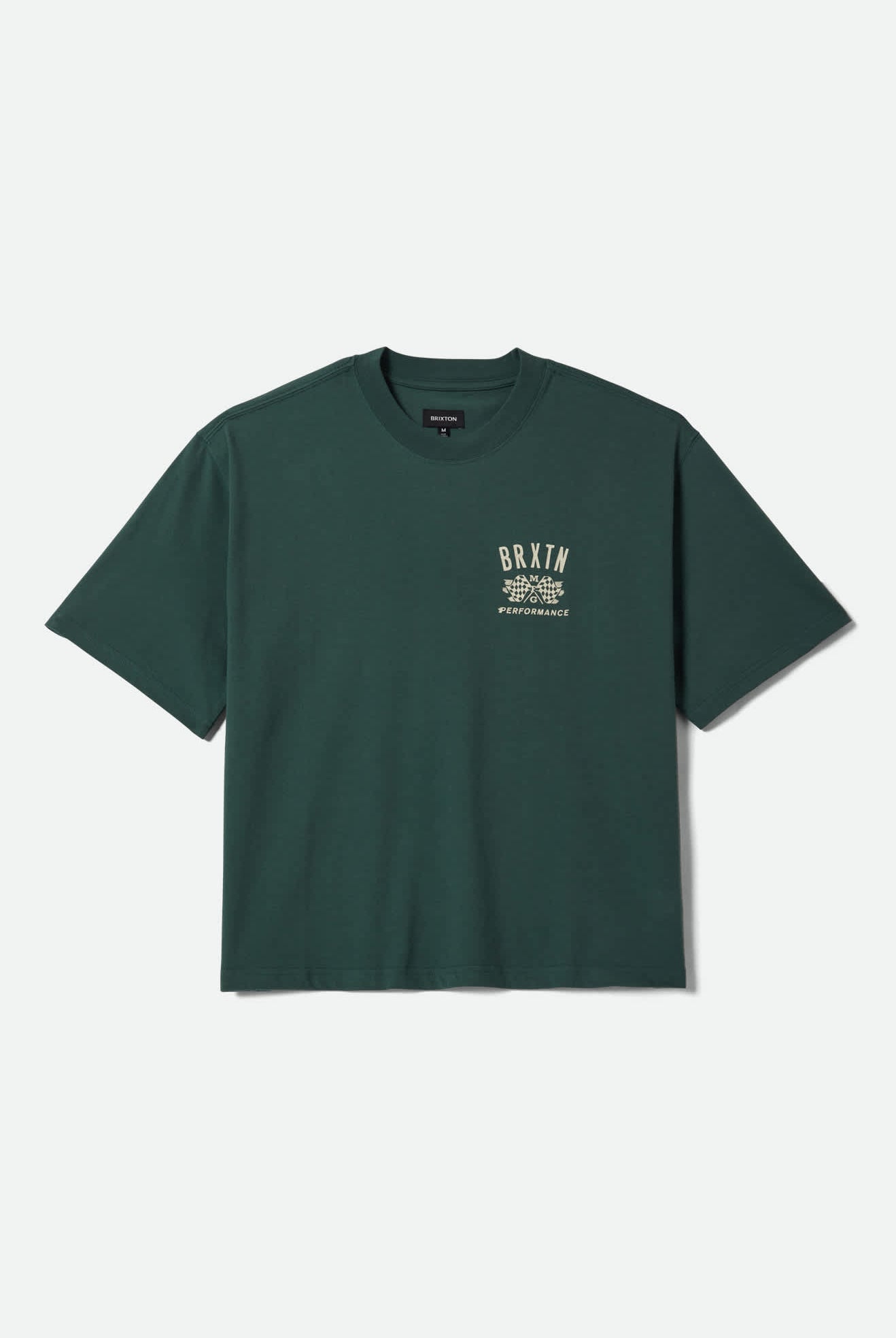Men's Primary Short Sleeve Cropped Shirt in the color Primal Green - Front Product View